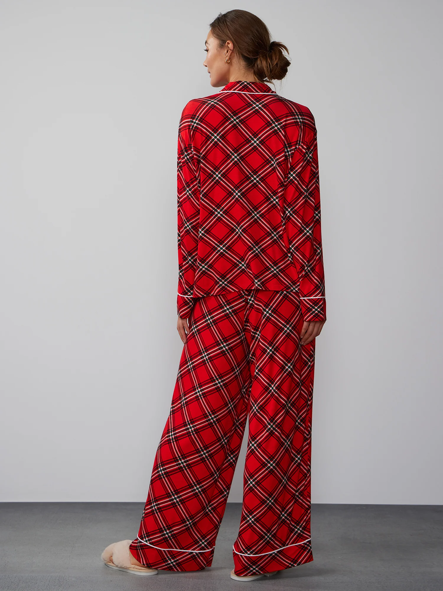 Tartan Plaid Pajama Set - Image 3