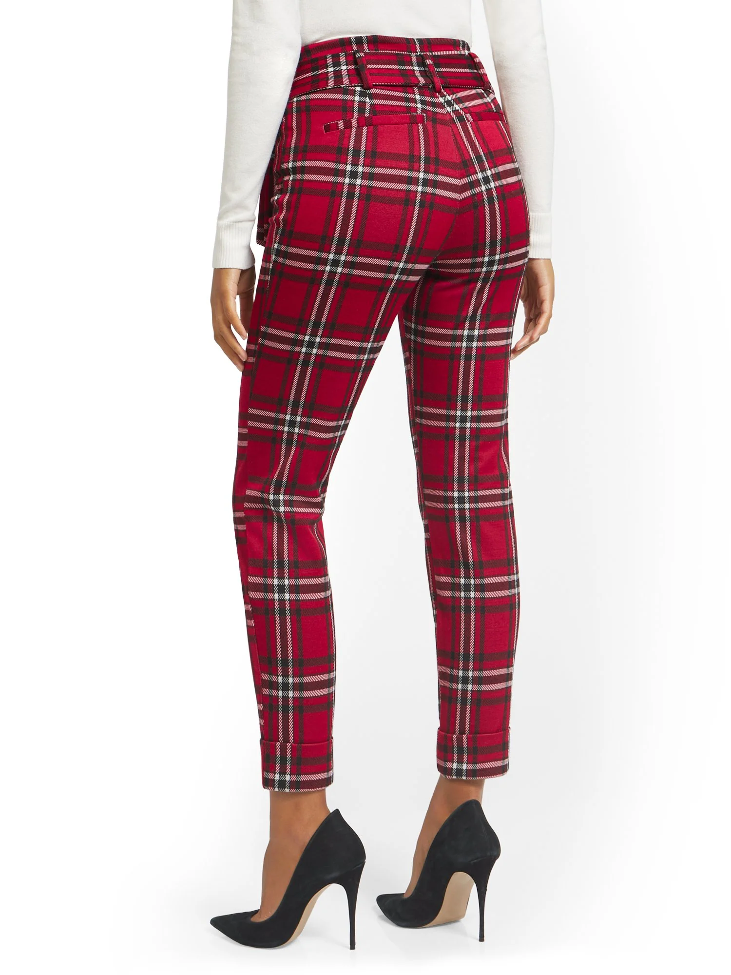Plaid Pull-On Slim-Leg Pant - Superflex - Image 3