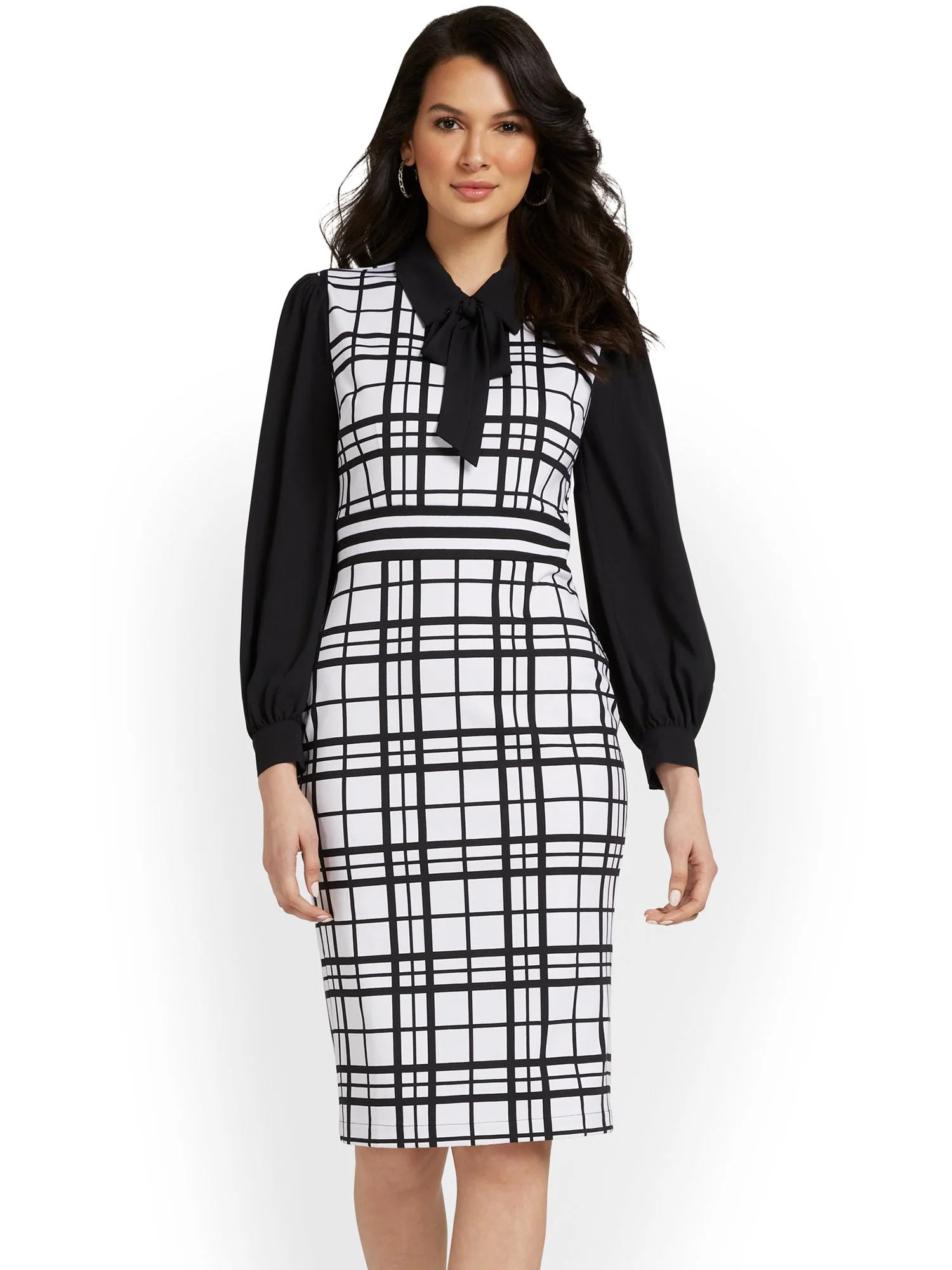 Plaid Sheath Dress - Superflex