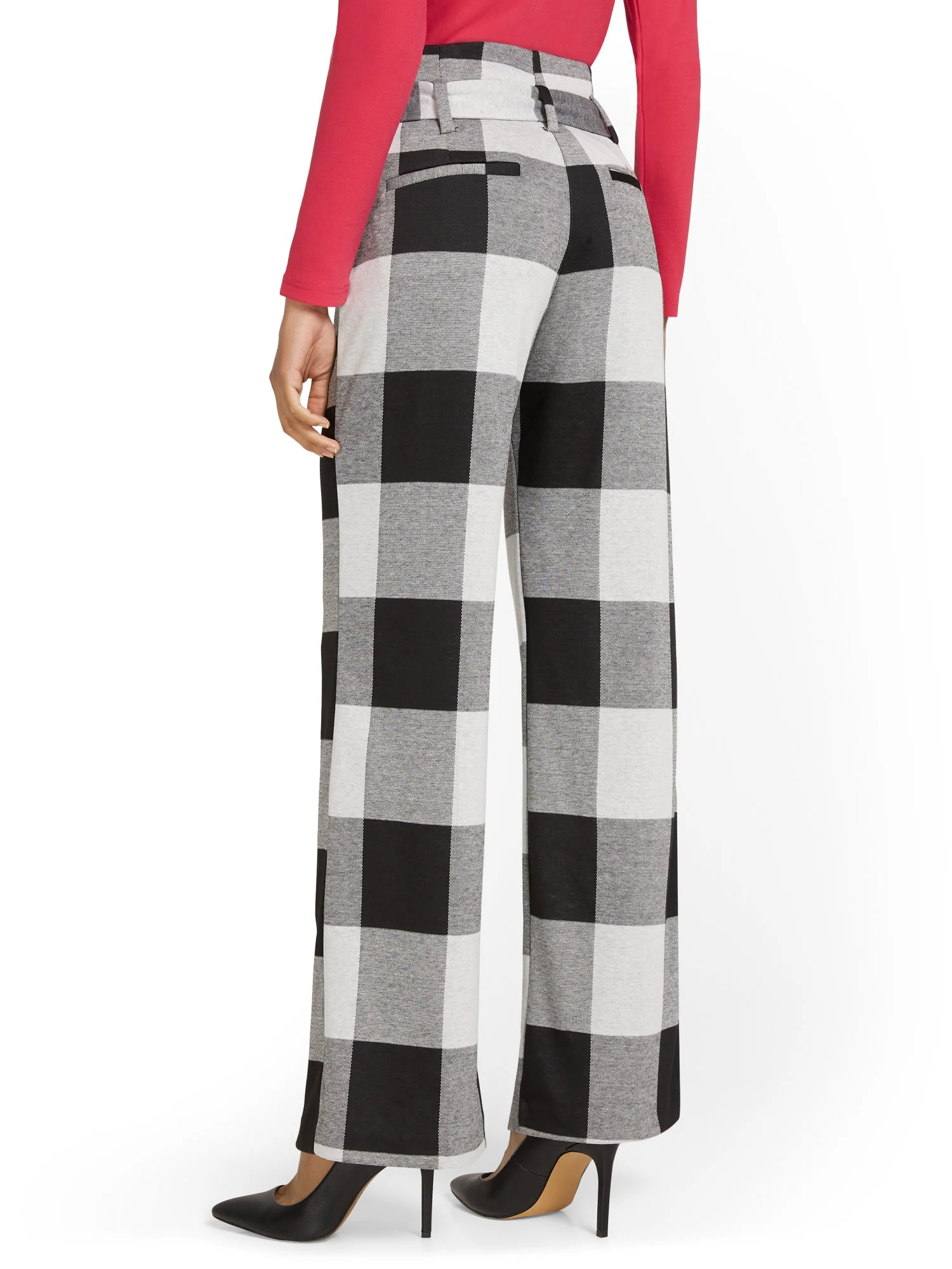 Plaid Tie-Waist Wide-Leg Pant - Image 3