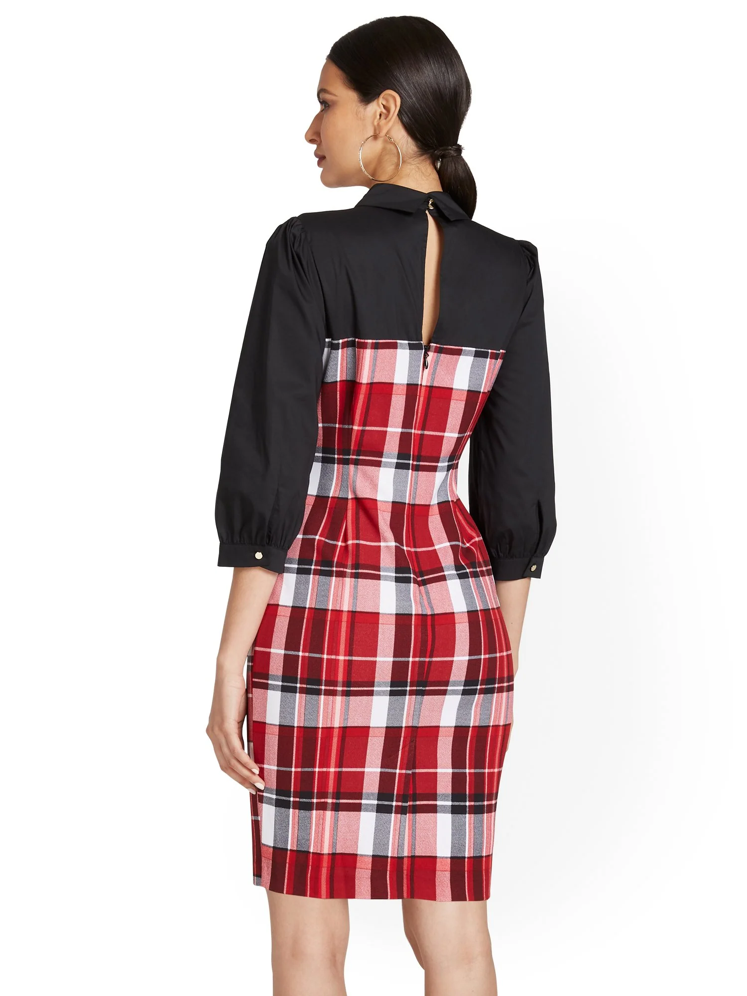 Plaid Twofer Dress - Image 3