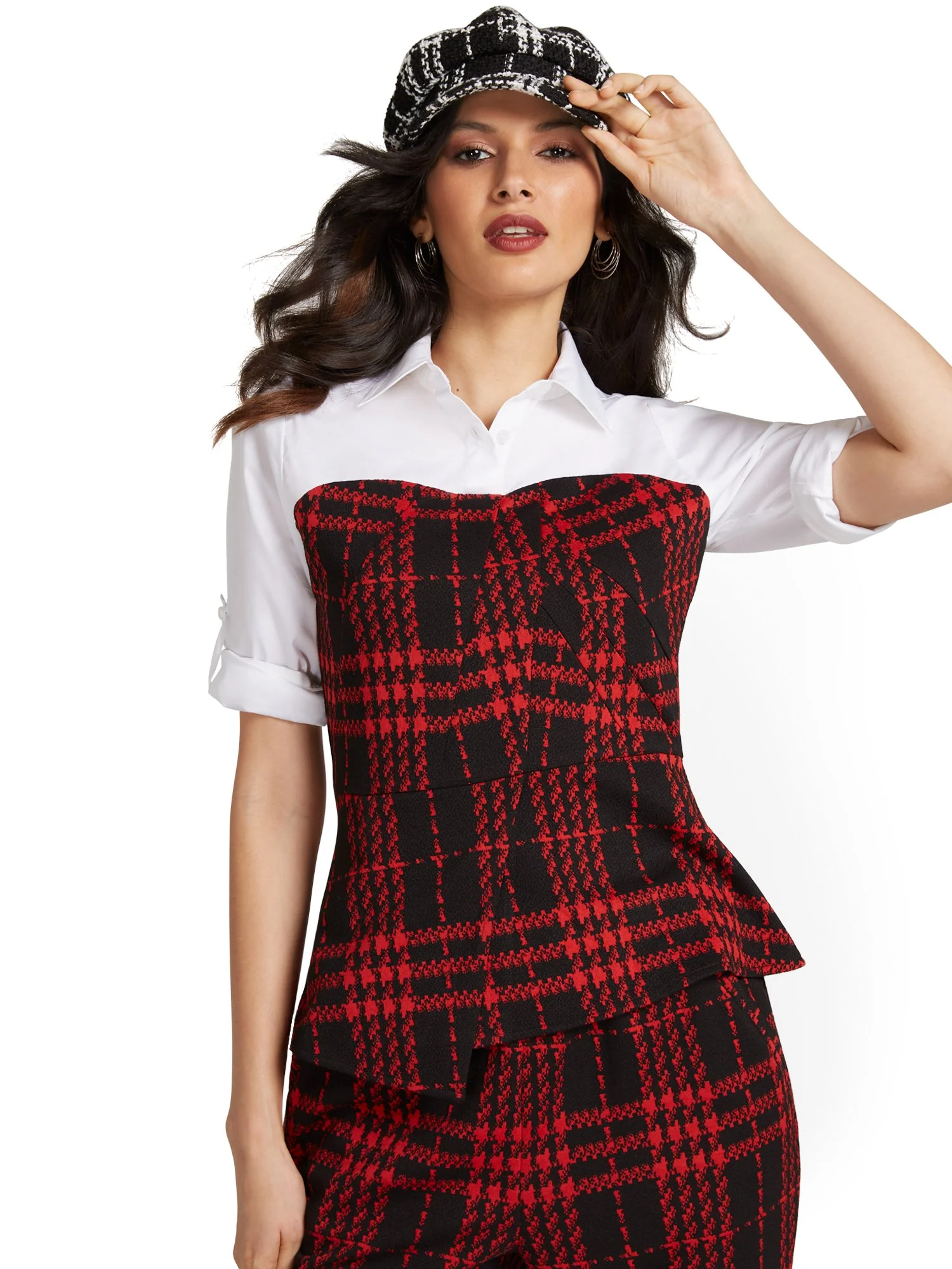 Plaid Twofer Top - Image 6