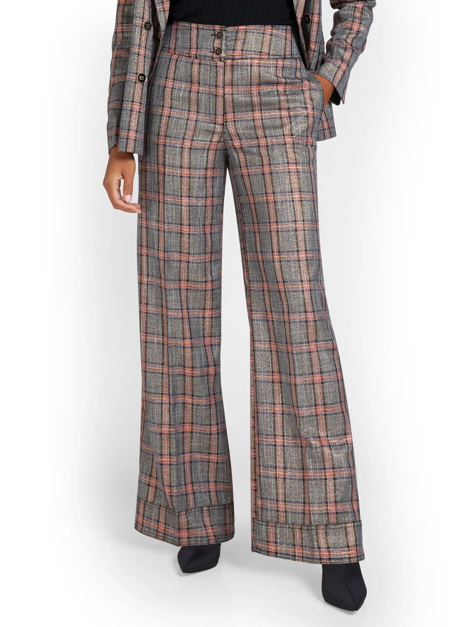 Plaid Wide-Leg Pant - Image 2
