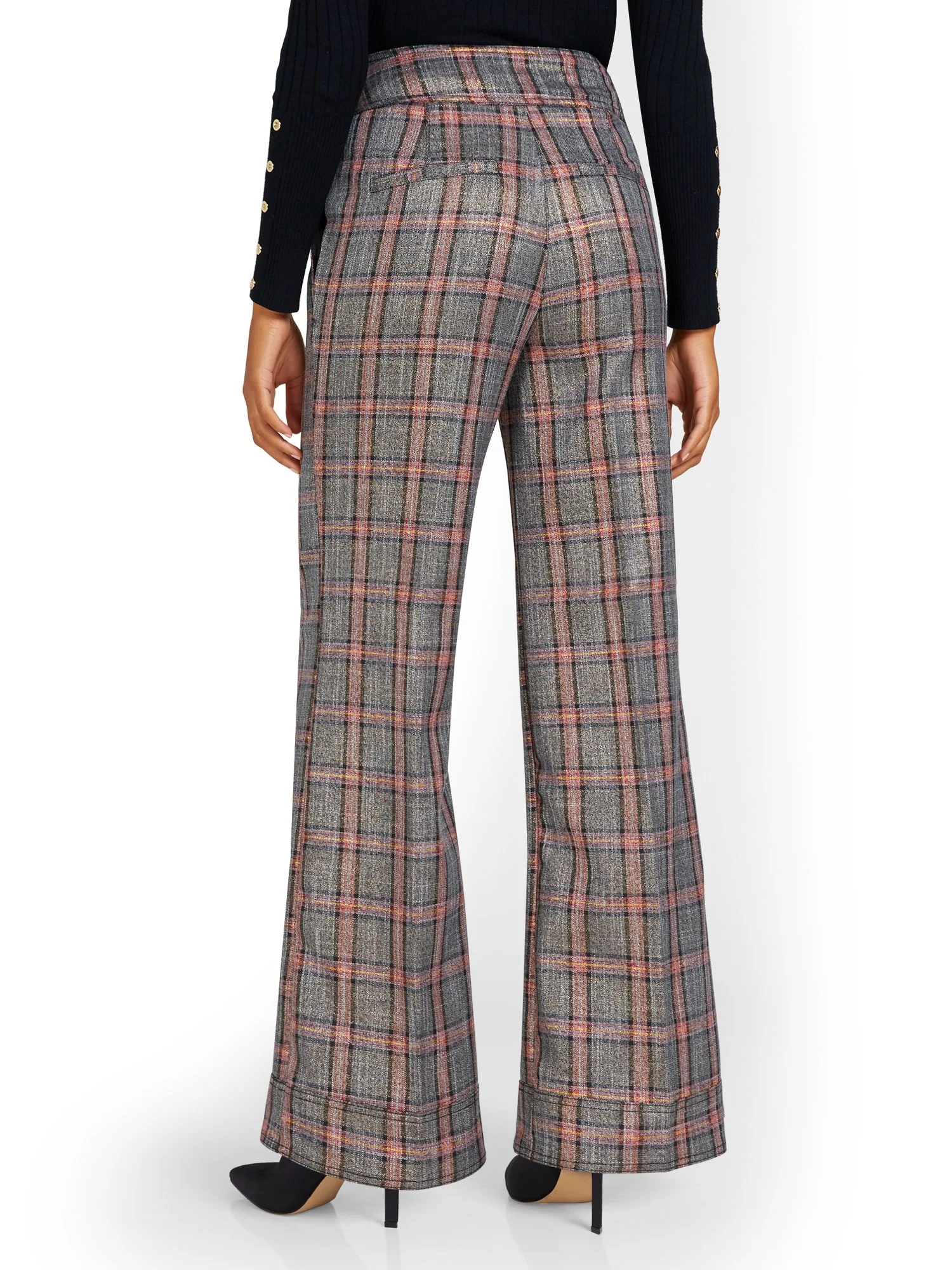 Plaid Wide-Leg Pant - Image 3