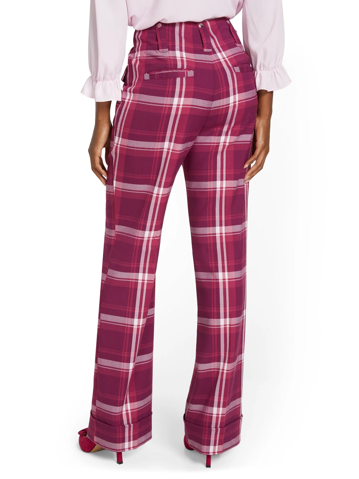 Plaid Wide-Leg Pant - Image 3