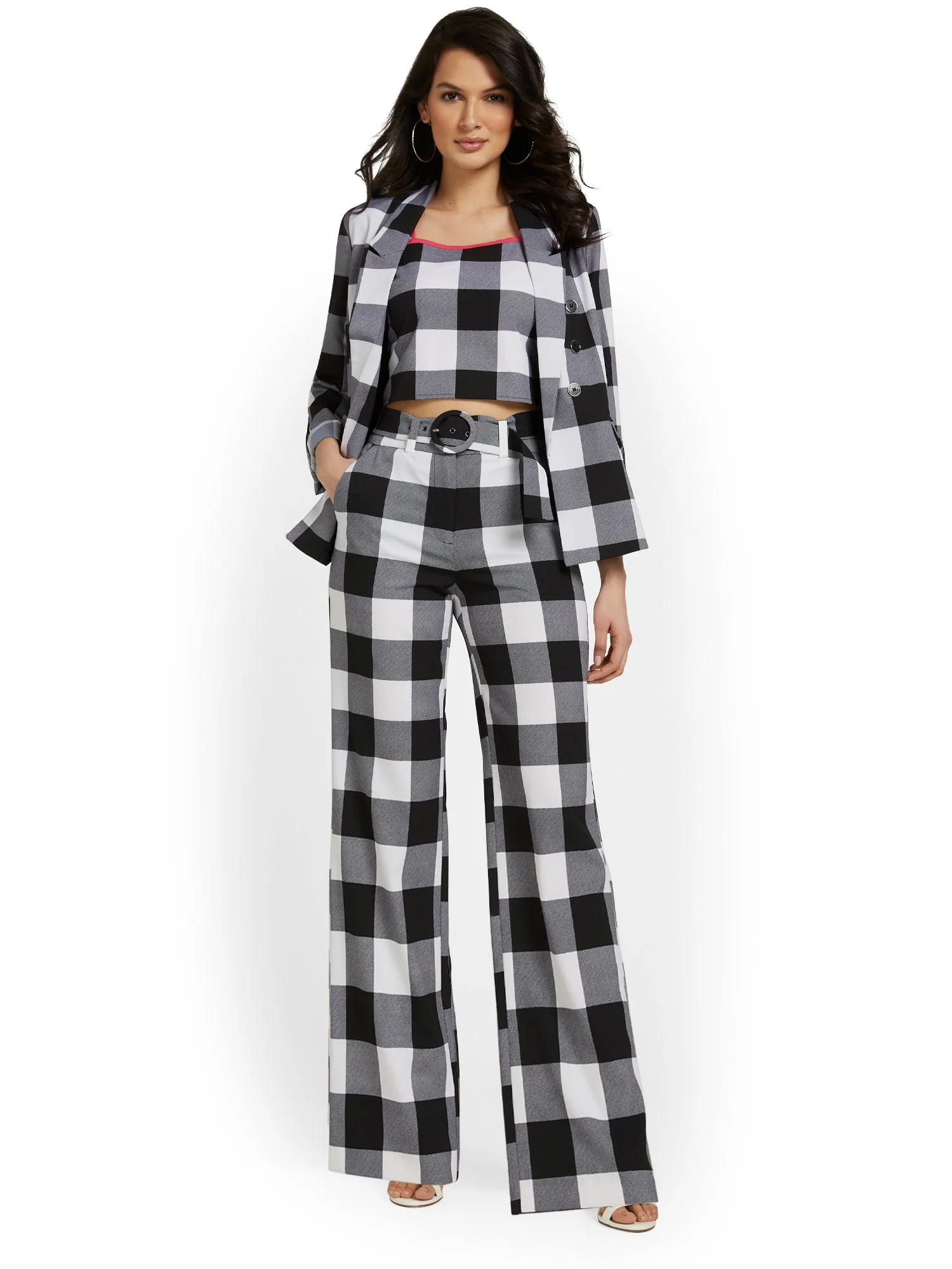 Plaid Wide-Leg Pant - Image 4