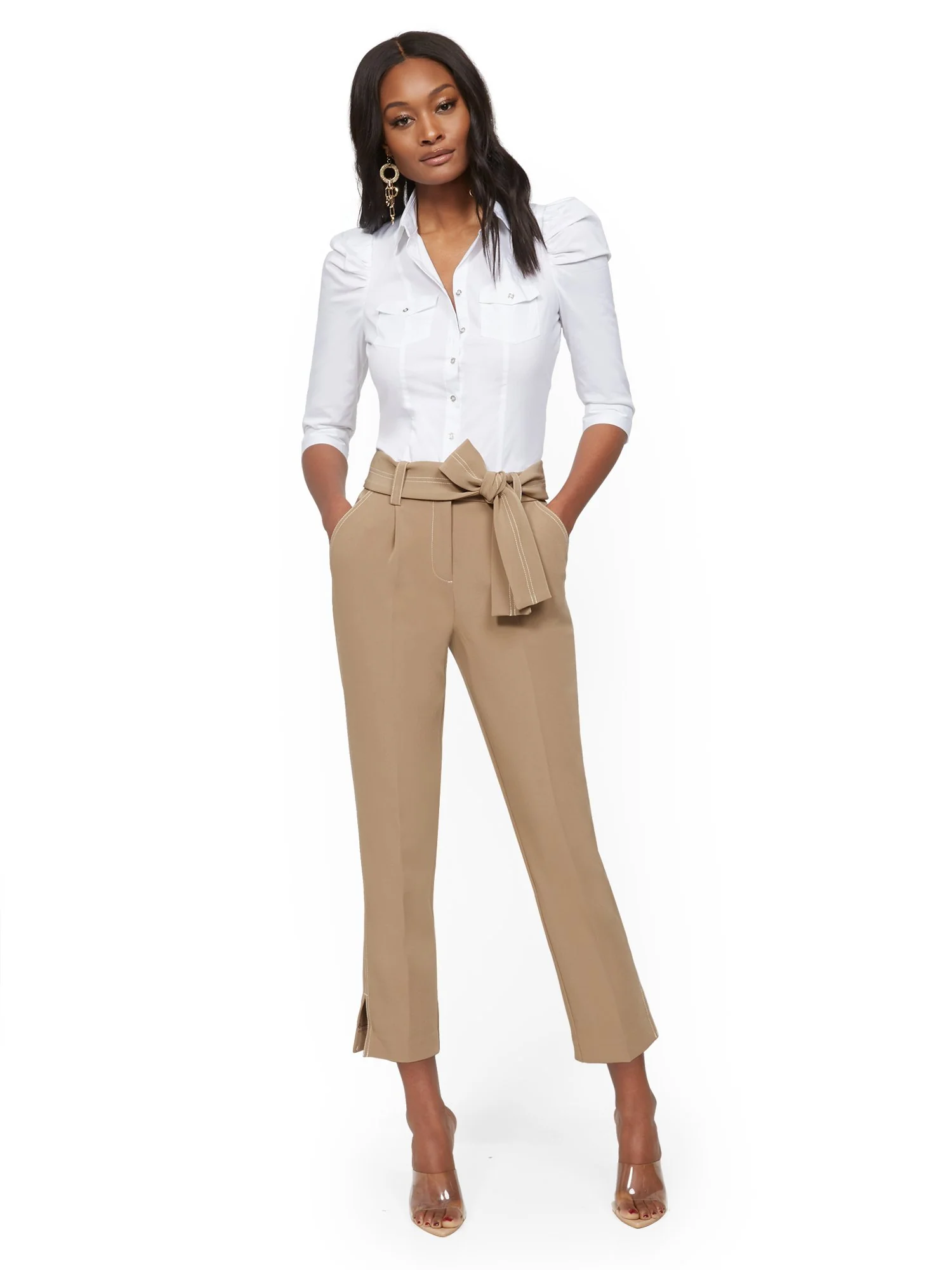 Pleated Ankle Pant - 7th Avenue - Image 4
