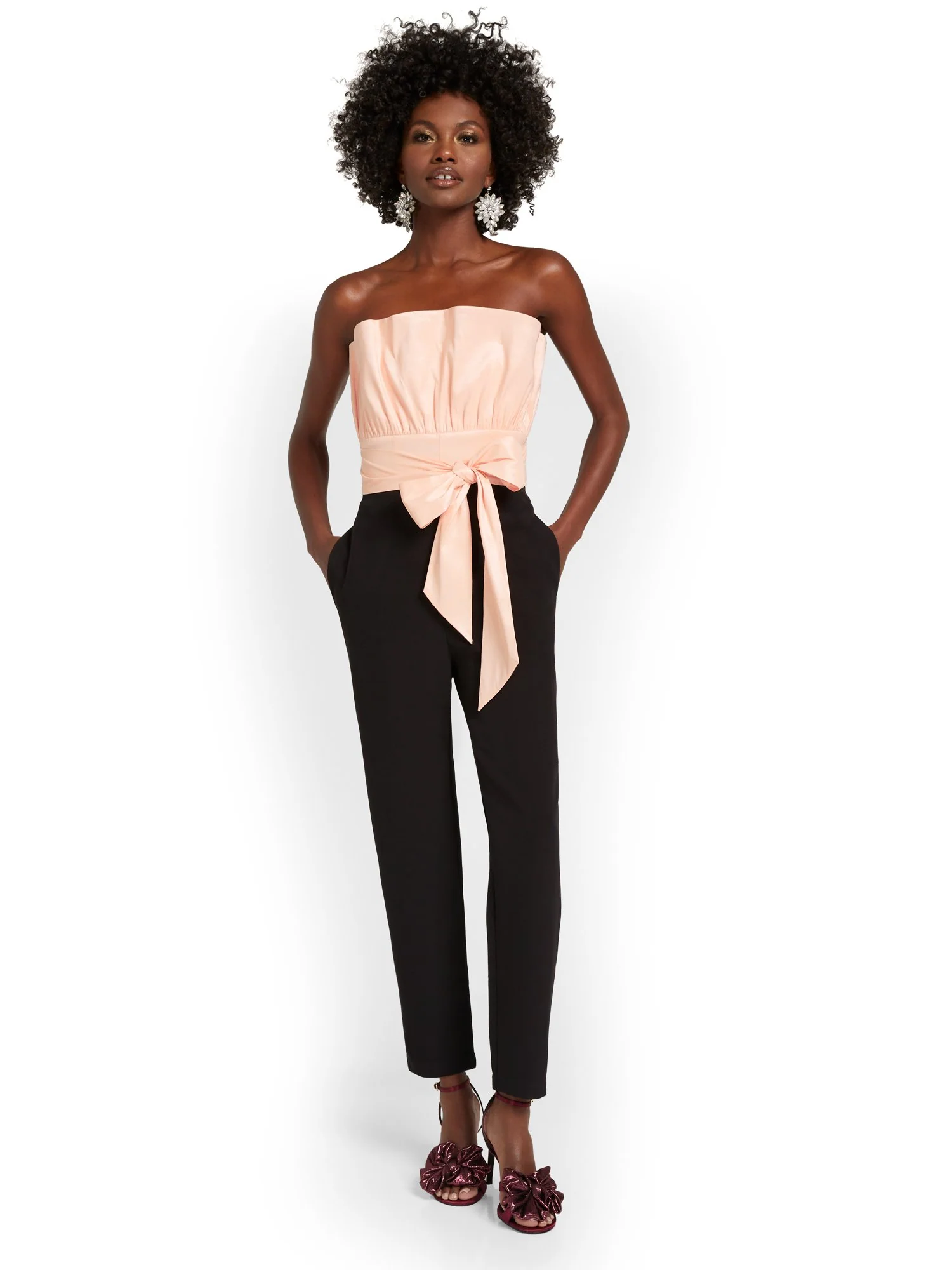 Pleated Bow-Front Jumpsuit - Image 2