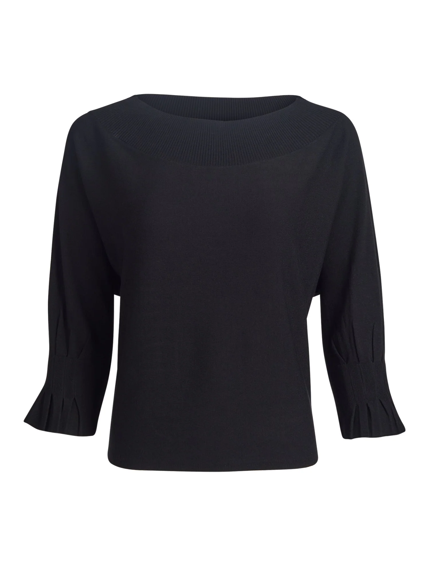 Pleated-Cuff Dolman-Sleeve Sweater - Image 2