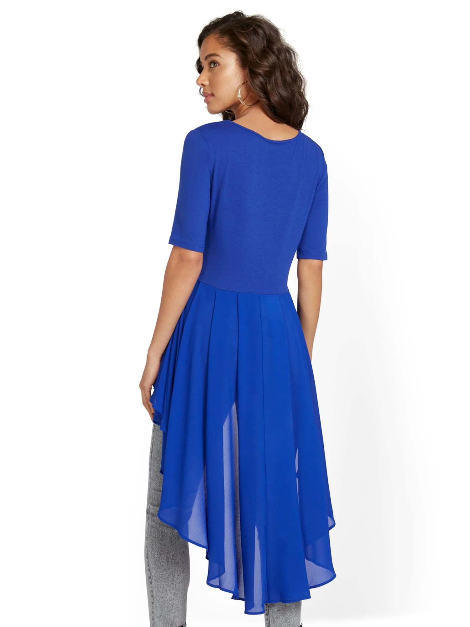 Pleated High-Low Top - Image 6