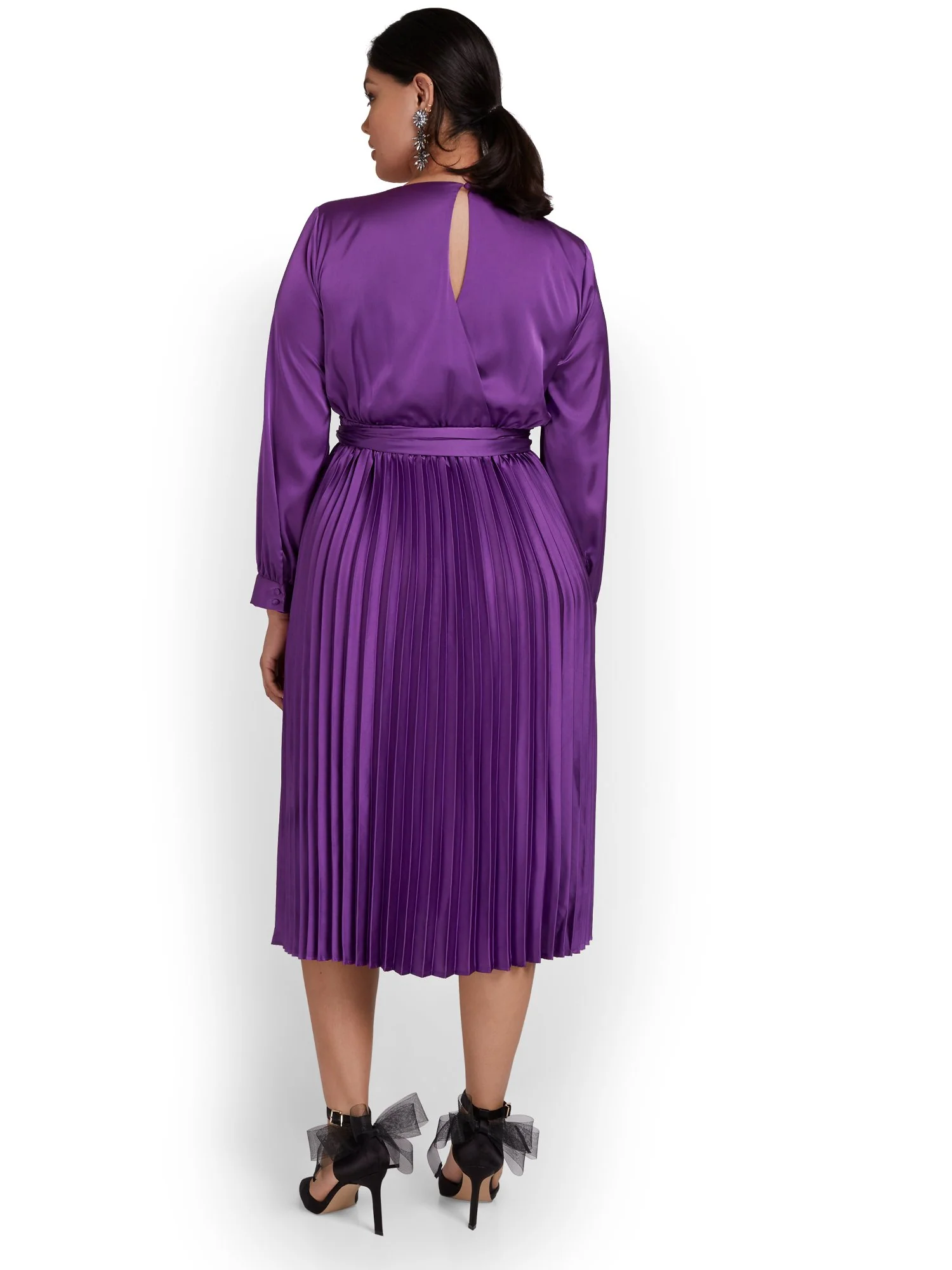 Pleated Midi Dress - Image 3