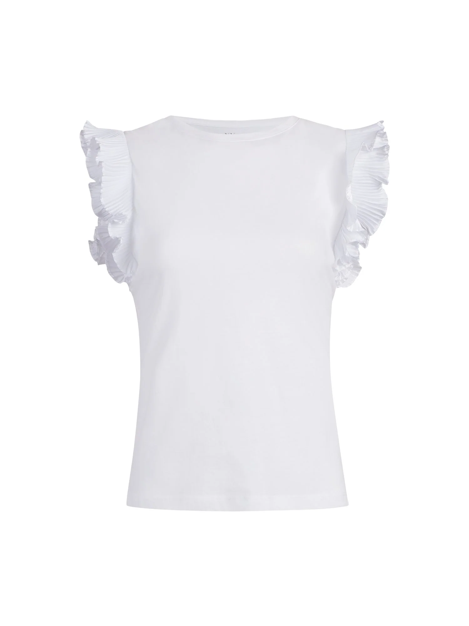 Pleated Ruffle-Sleeve Top - Image 2