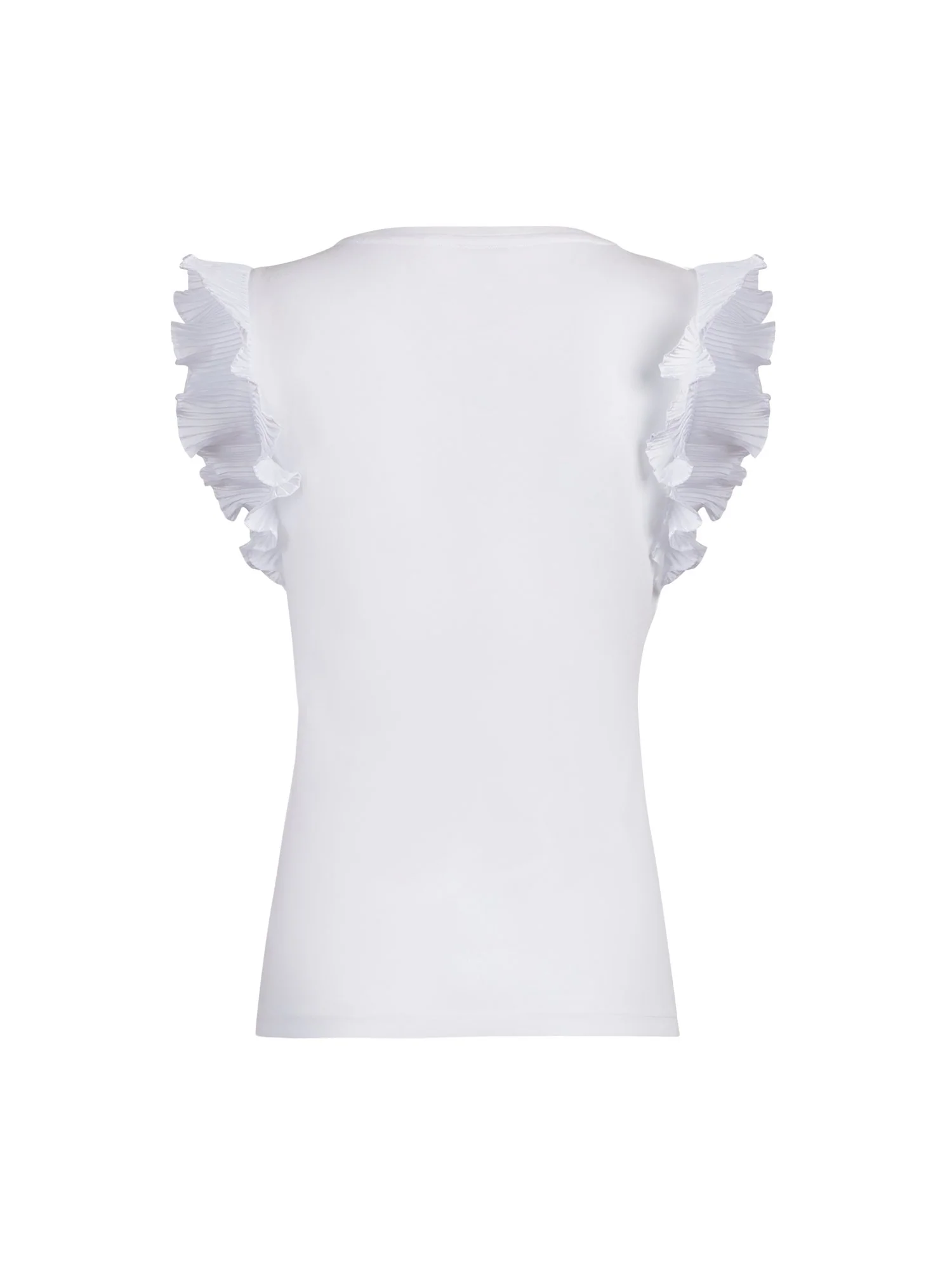 Pleated Ruffle-Sleeve Top - Image 3