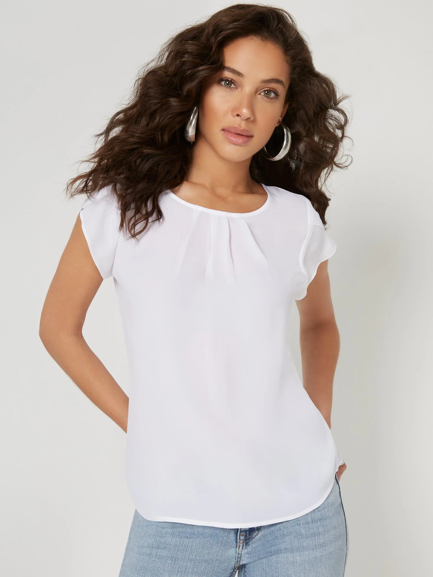 Pleated Short-Sleeve Top - Image 2
