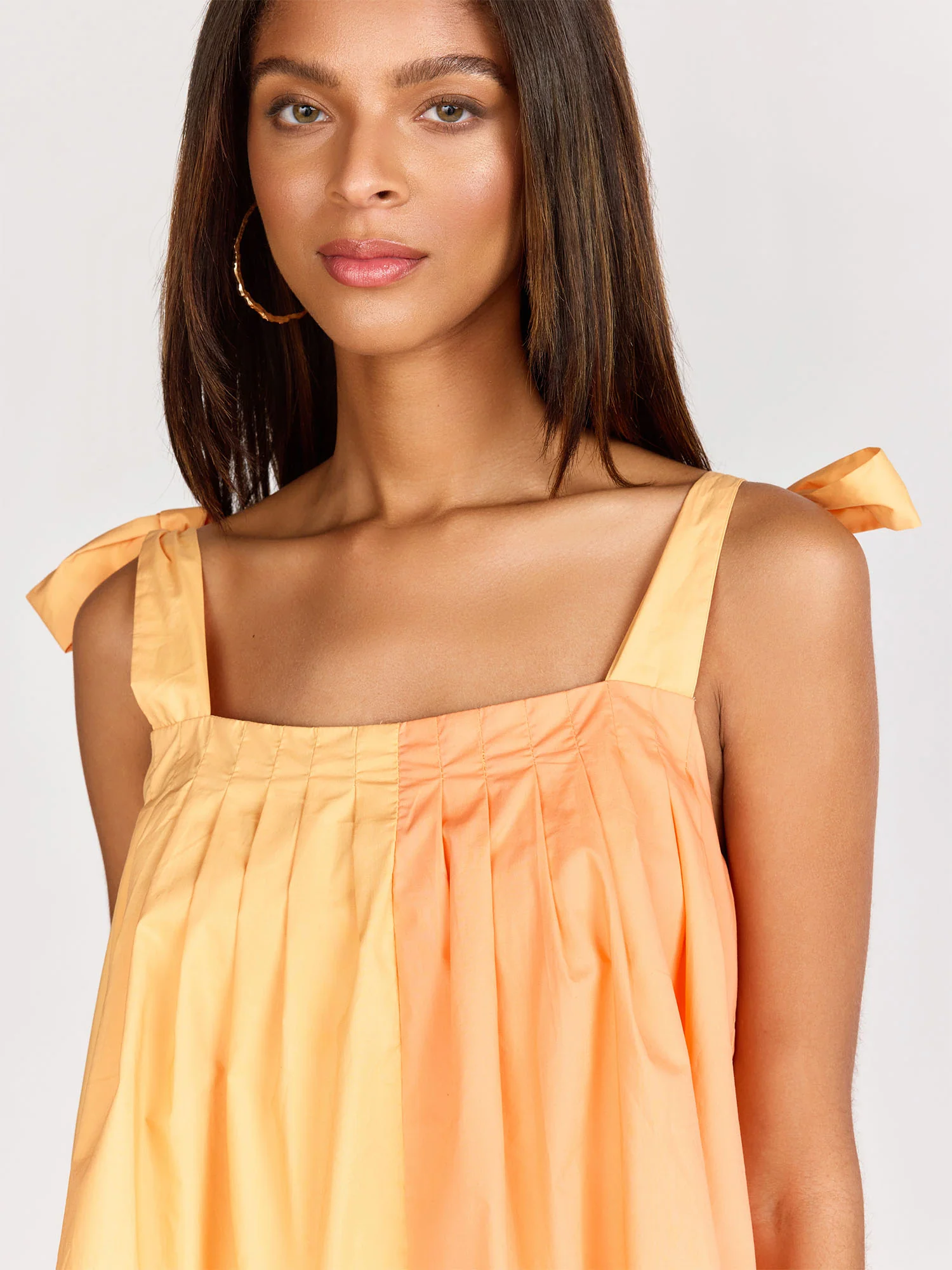 Pleated Tie-Strap Colorblock Tank - Lena - Image 3
