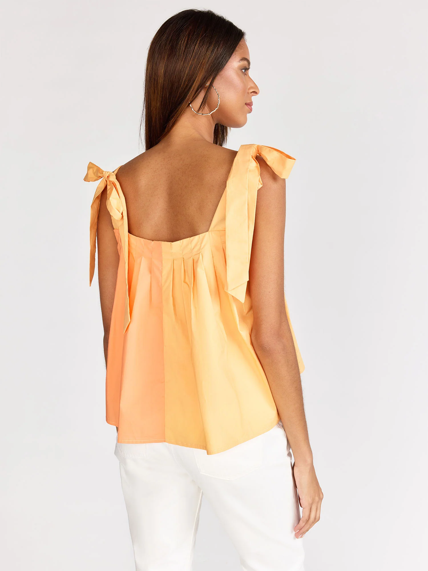 Pleated Tie-Strap Colorblock Tank - Lena - Image 4
