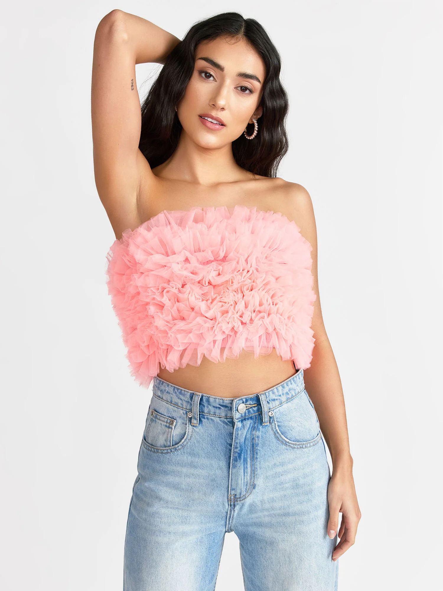 Pleated Tulle Tube Top - Do+Be - Image 9
