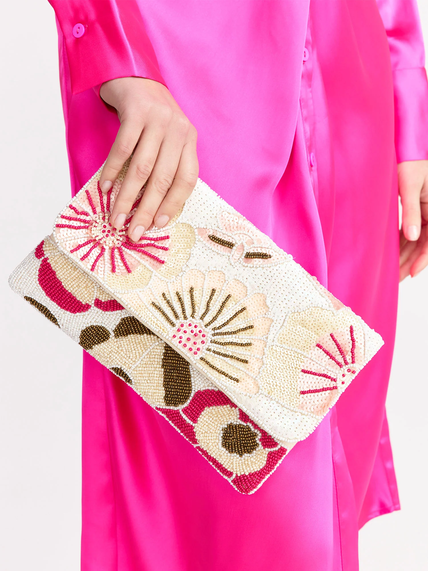 Floral Beaded Clutch - Image 3