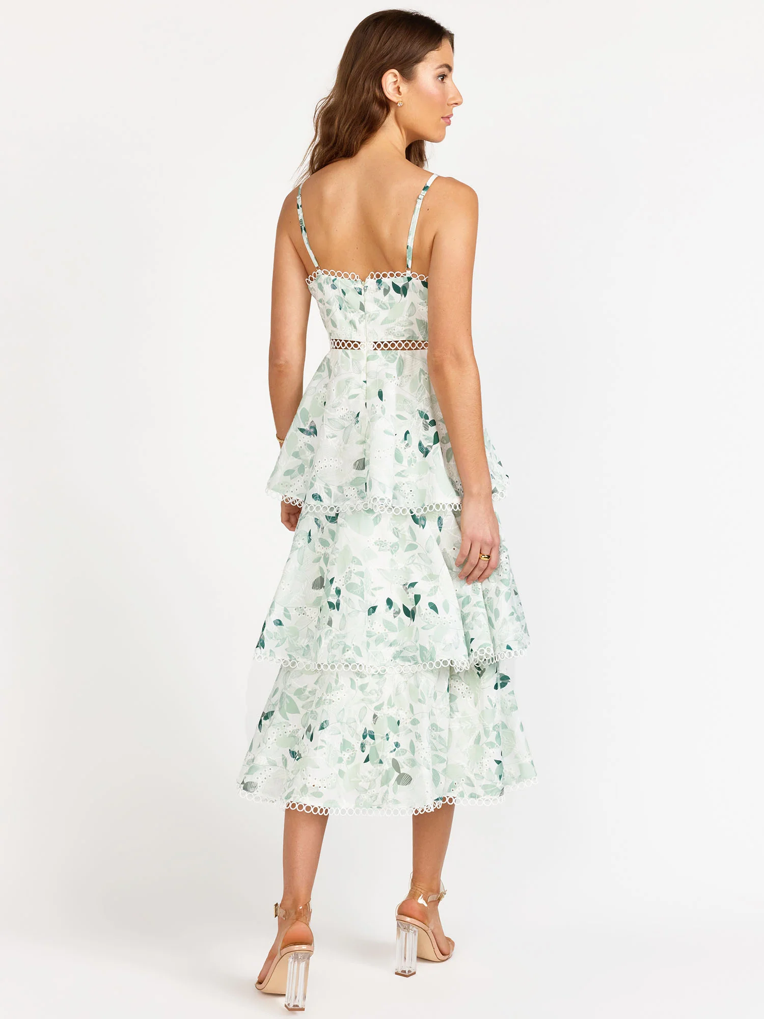 Floral Print Tiered Skirt Dress - Just Me - Image 4
