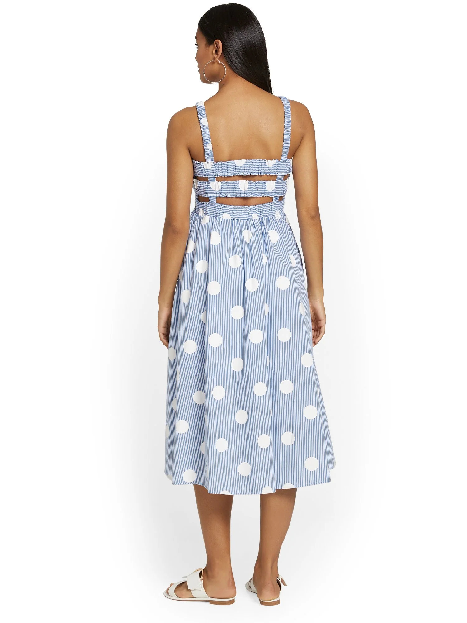 English Factory Polka-Dot Smocked Midi Dress - Brands We Love - Image 3