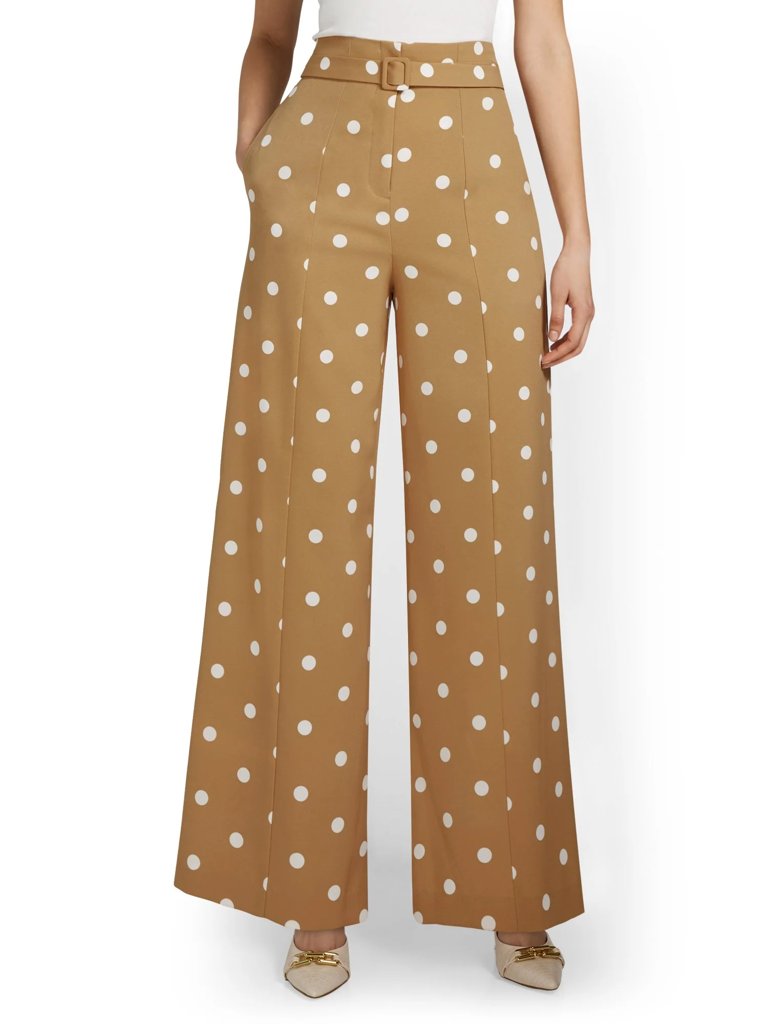 Polka-Dot Wide-Leg Pant