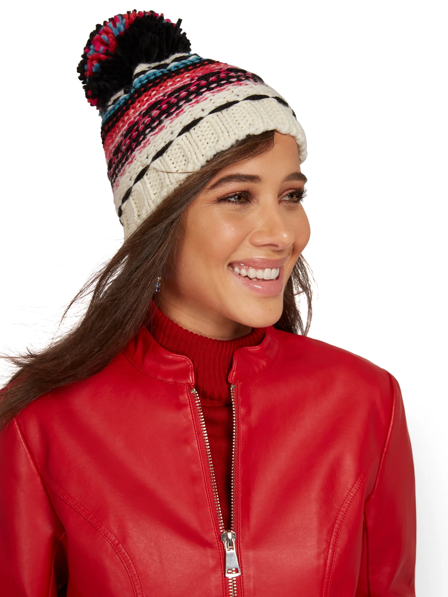 Pom-Pom Knit Hat - Image 2