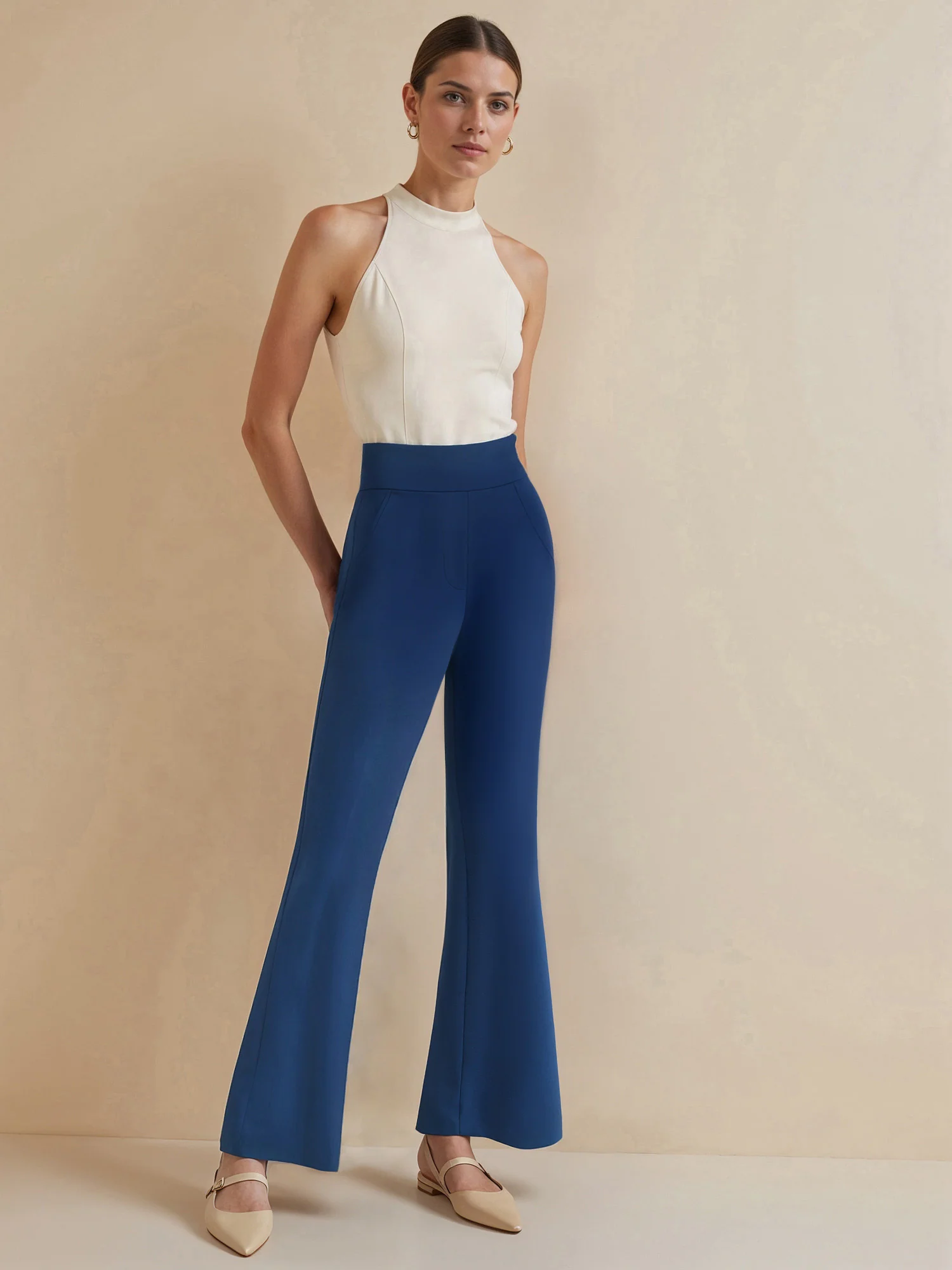 Ponte Flare High Rise Pant - Image 12