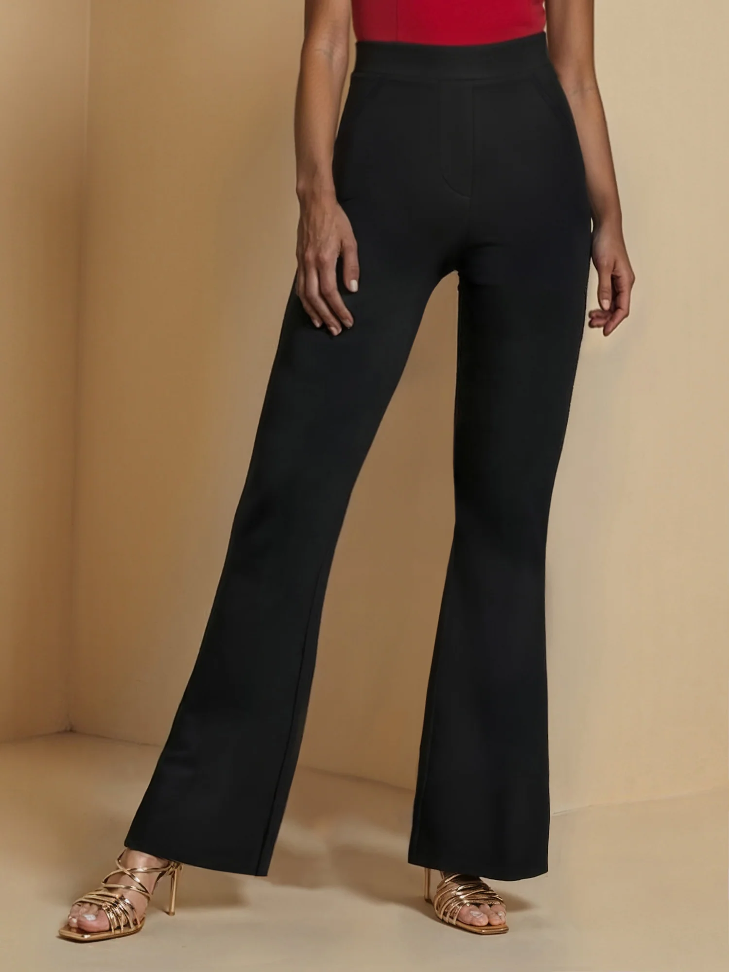 Ponte Flare High Rise Pant - Image 5