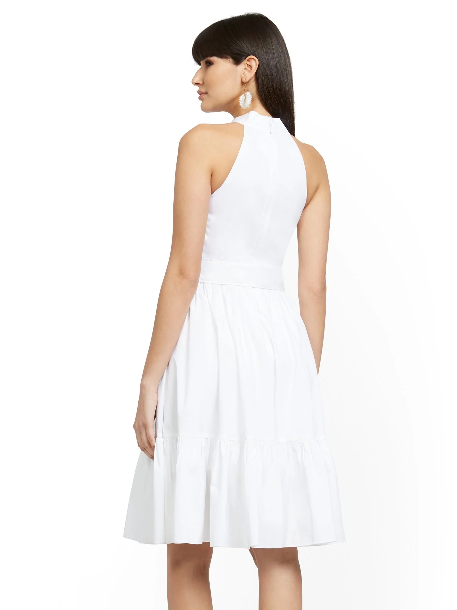 Poplin Bow-Accent Dress - Image 3