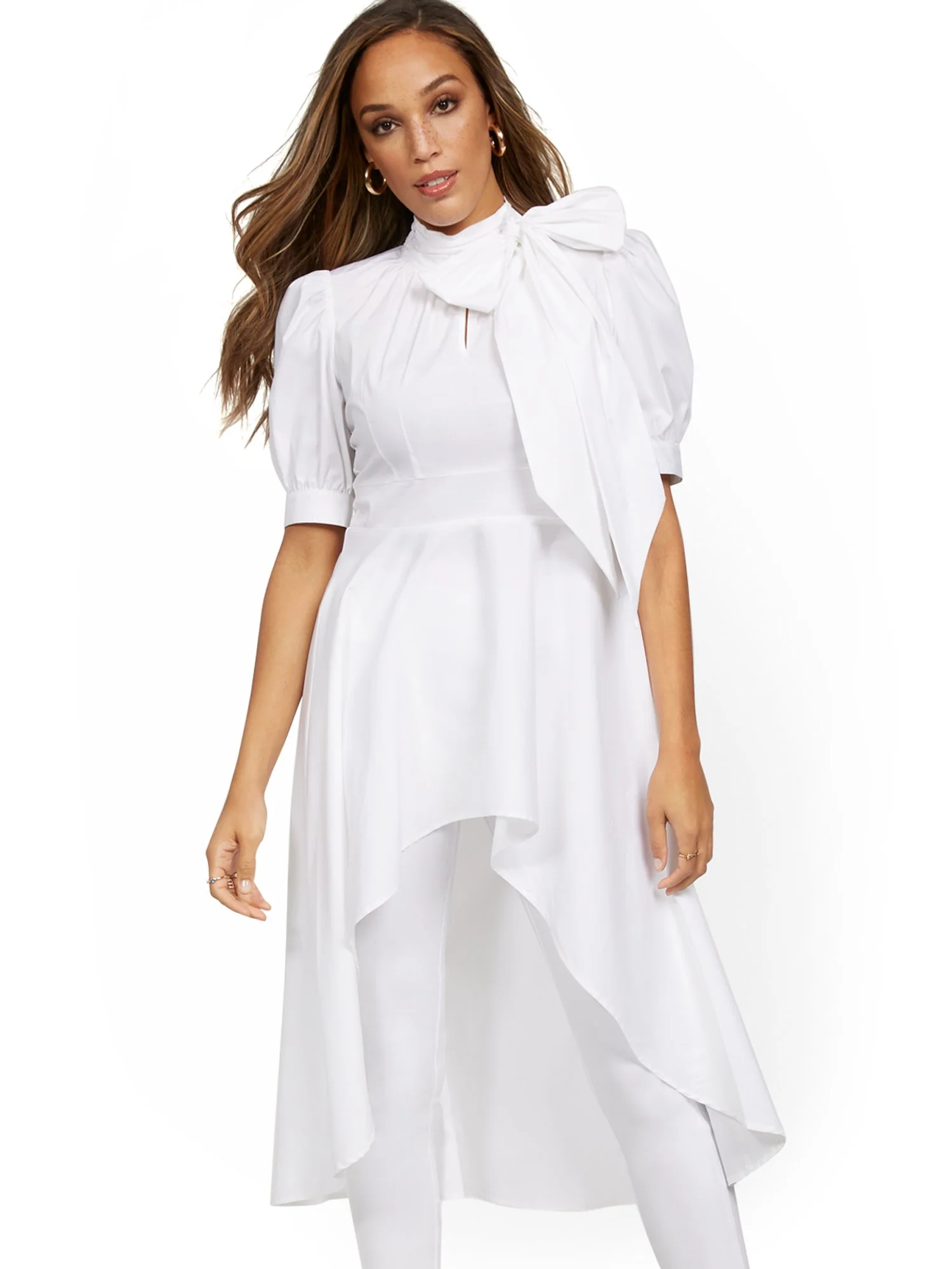 Poplin High-Low Shirt - Image 2