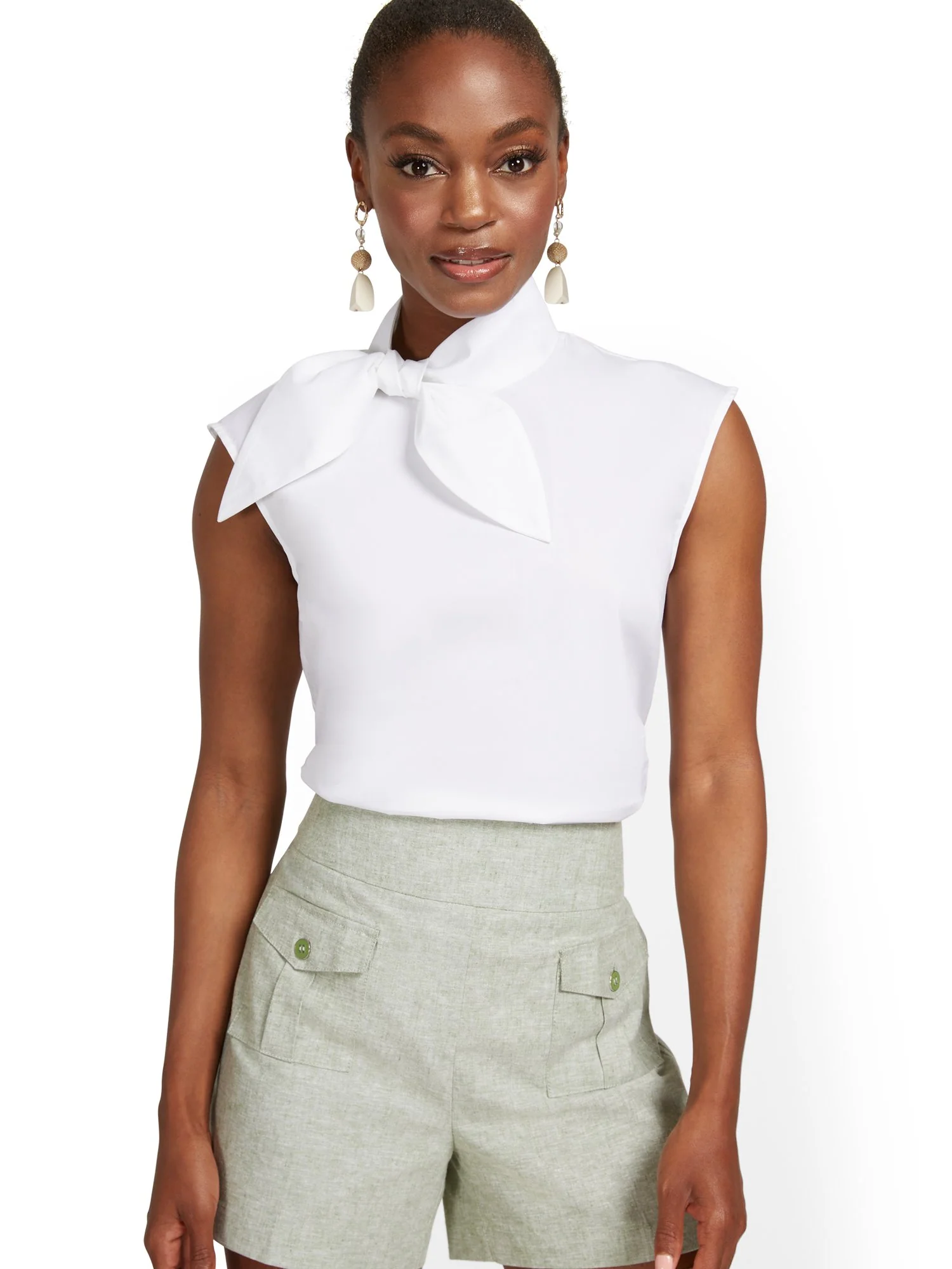 Poplin Neck-Tie Shirt - Image 2