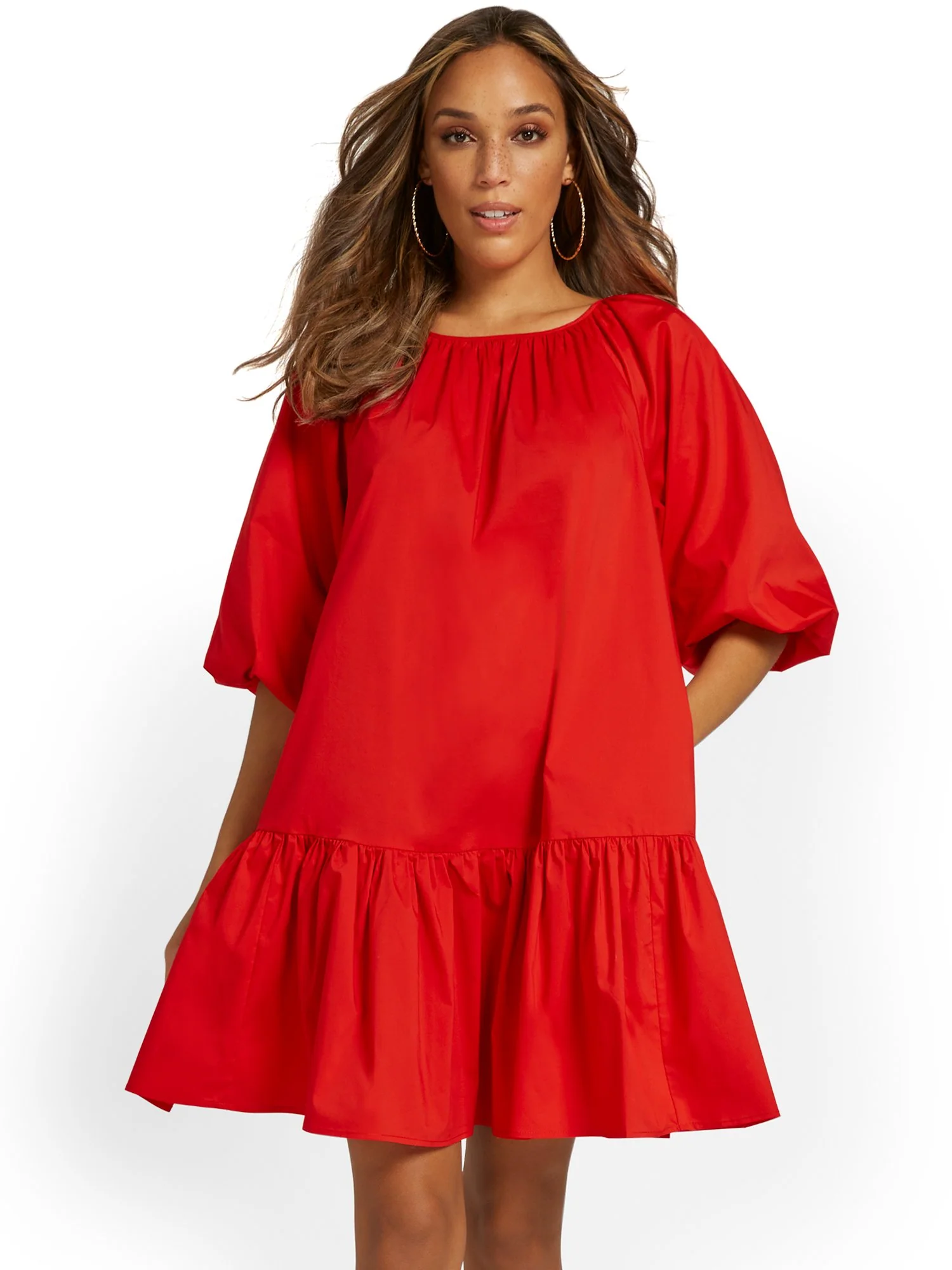 Poplin Shift Dress - Image 12