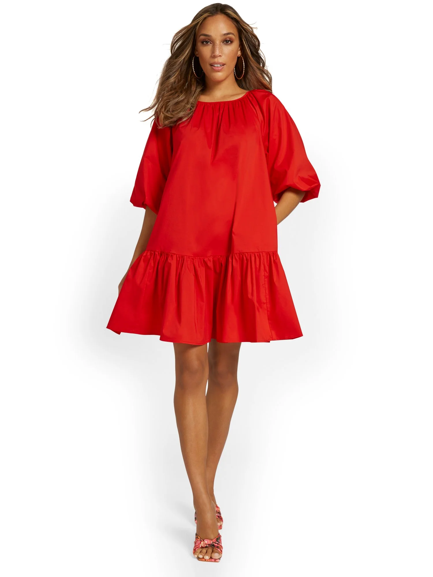 Poplin Shift Dress - Image 15
