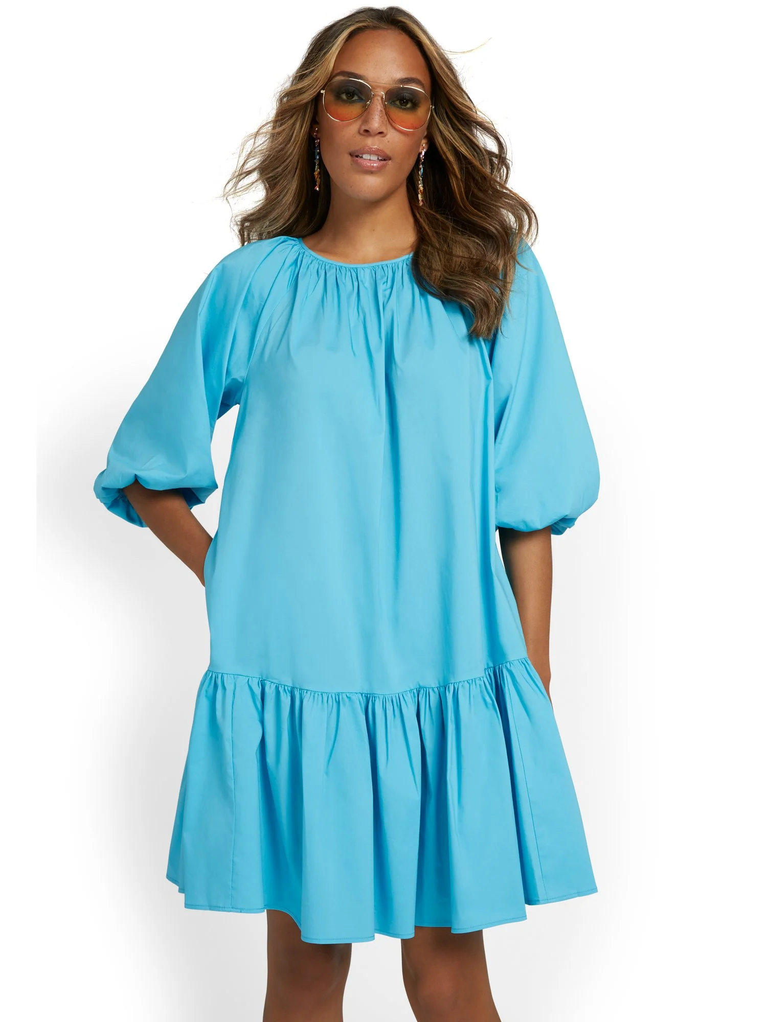 Poplin Shift Dress - Image 4