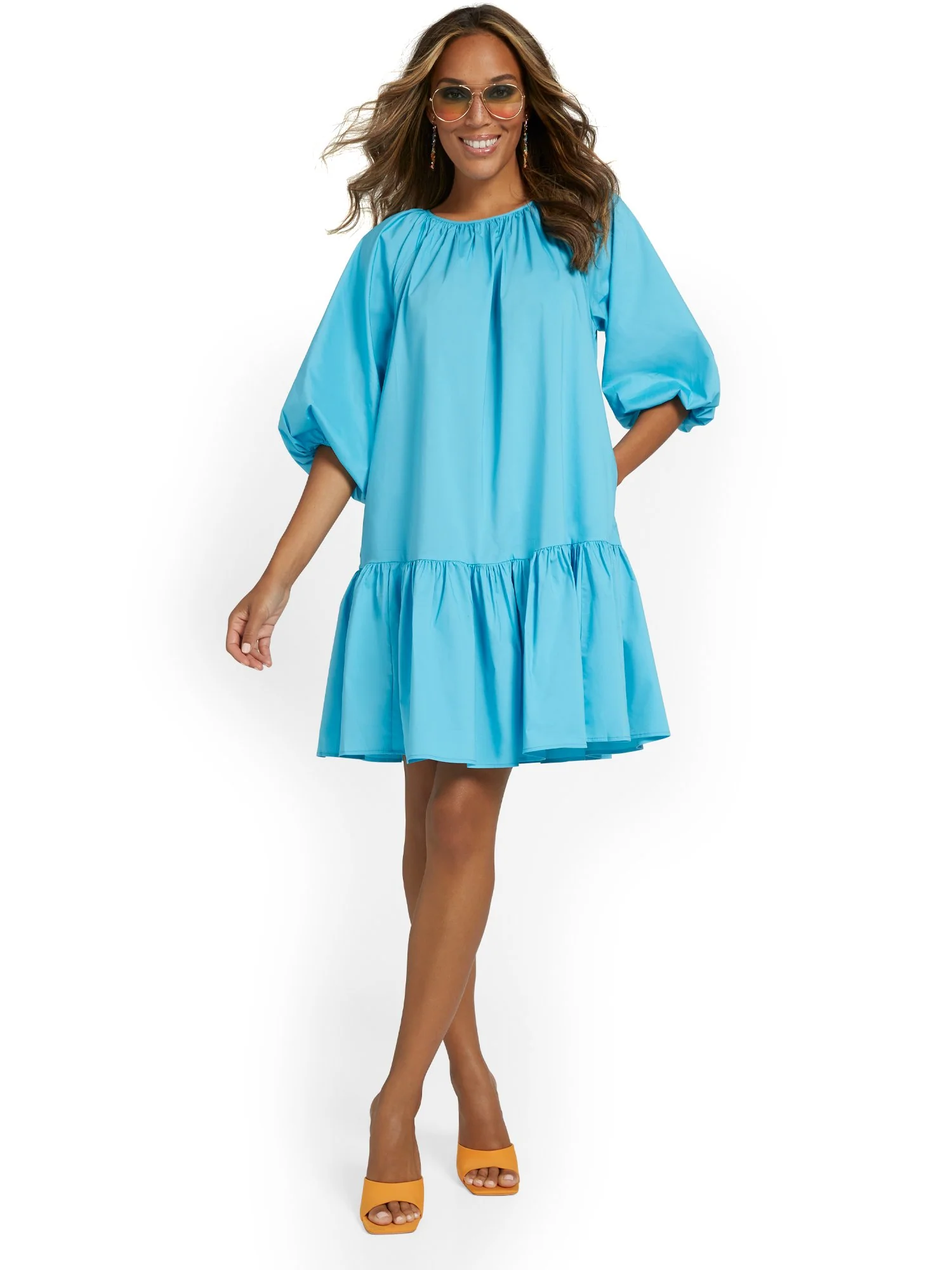 Poplin Shift Dress - Image 6