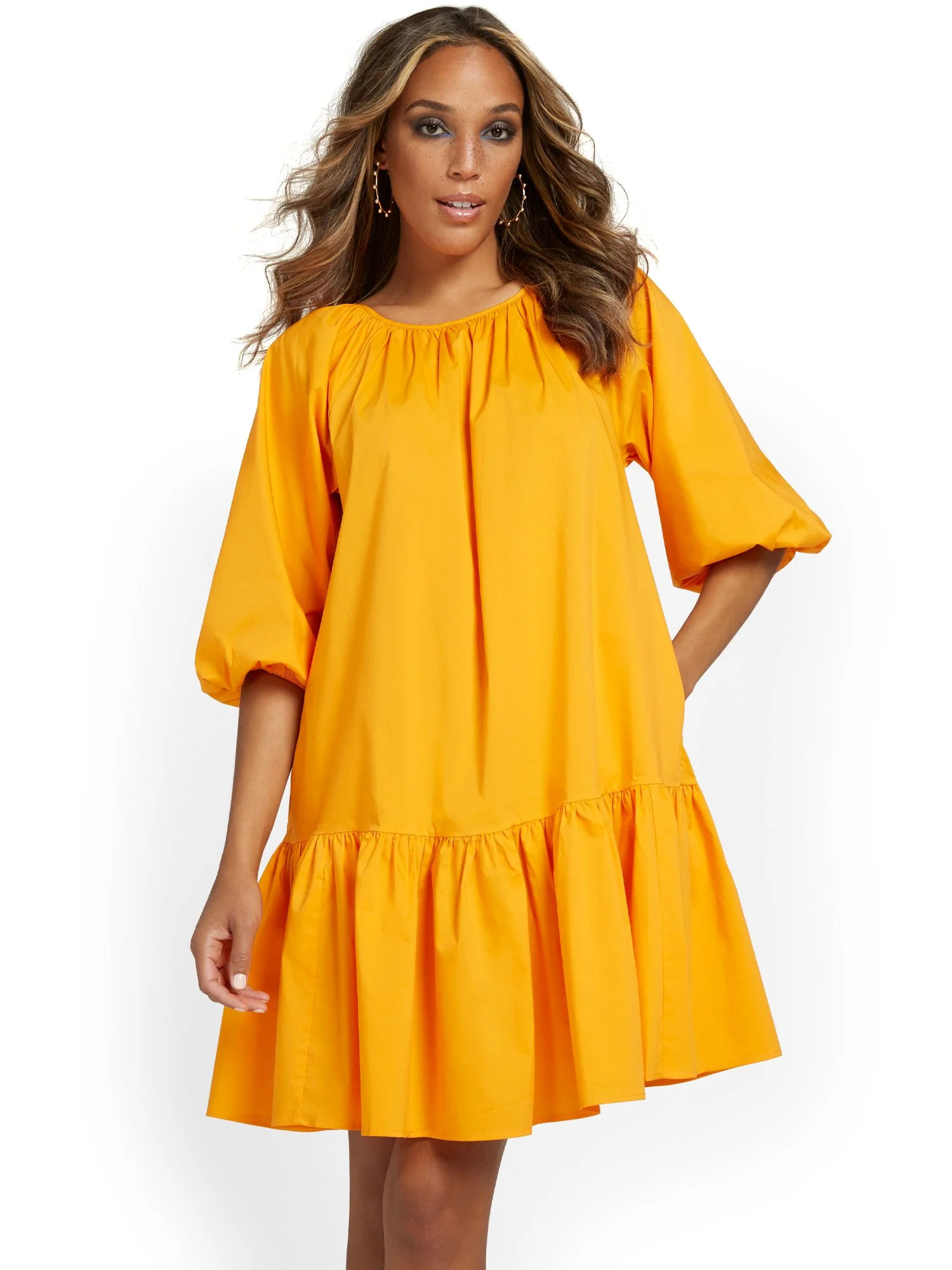 Poplin Shift Dress - Image 9
