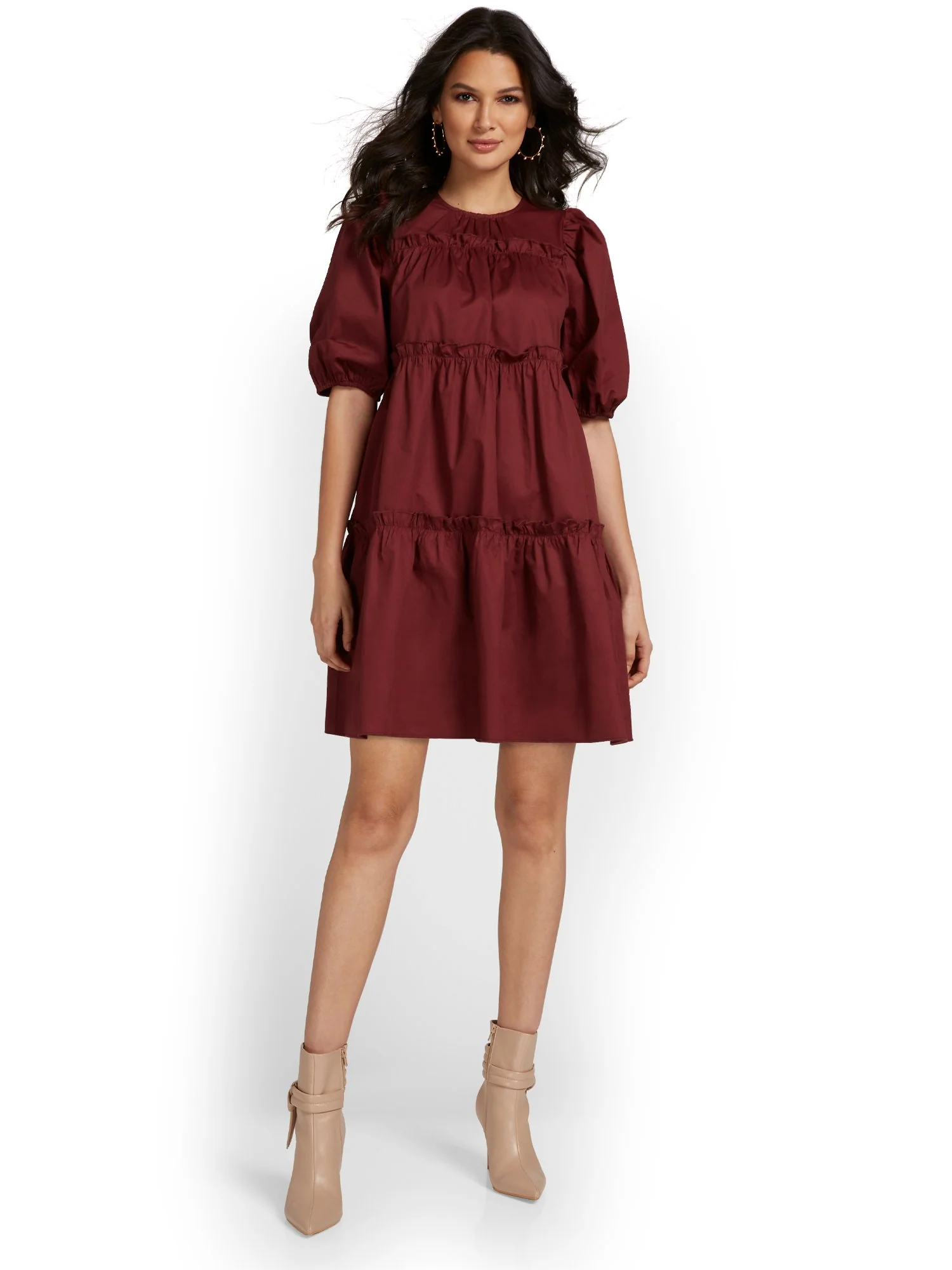 Emory Park Poplin Tiered Mini Dress - Brands We Love - Image 5