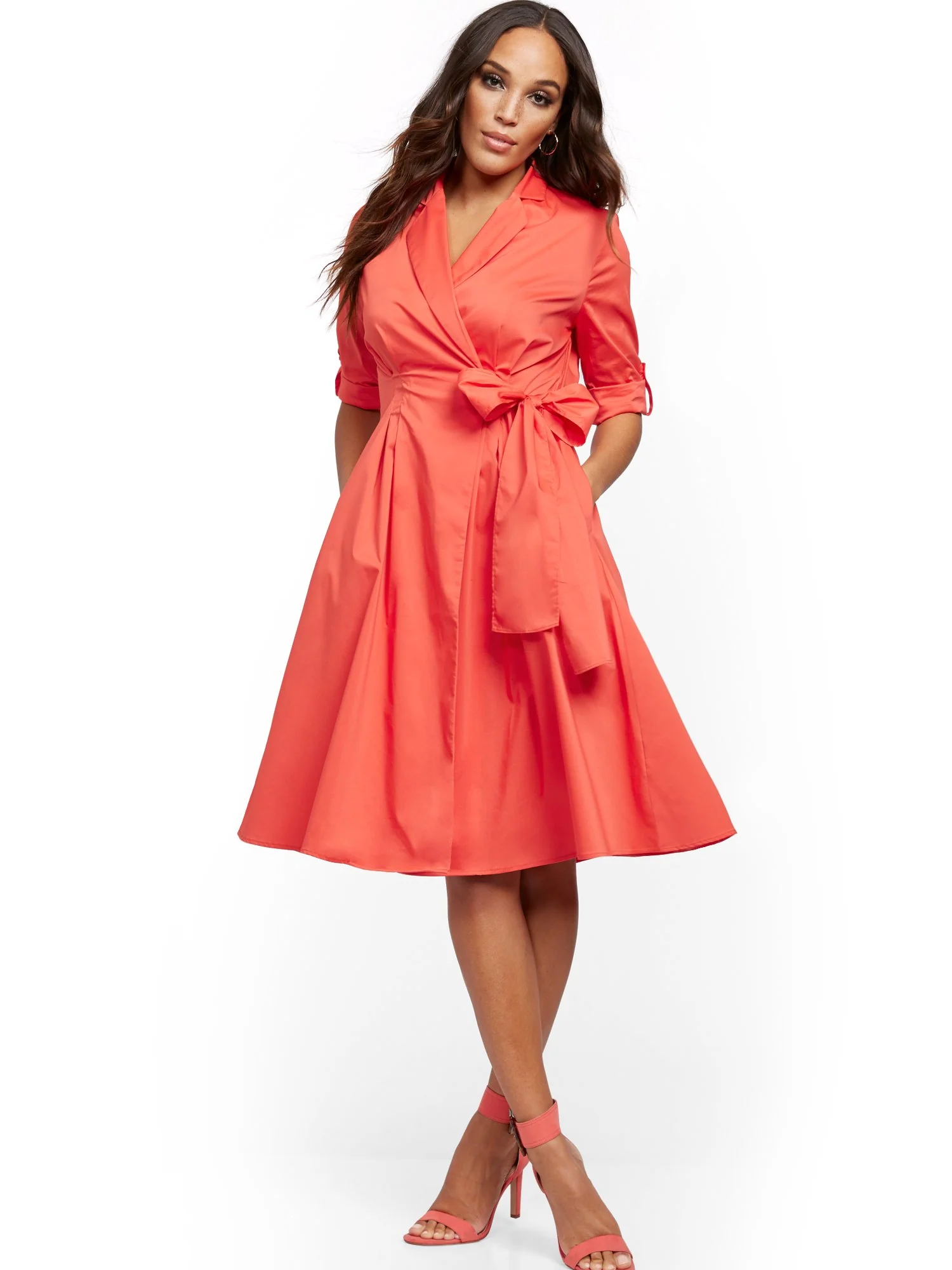 Poplin Wrap Dress - Image 9