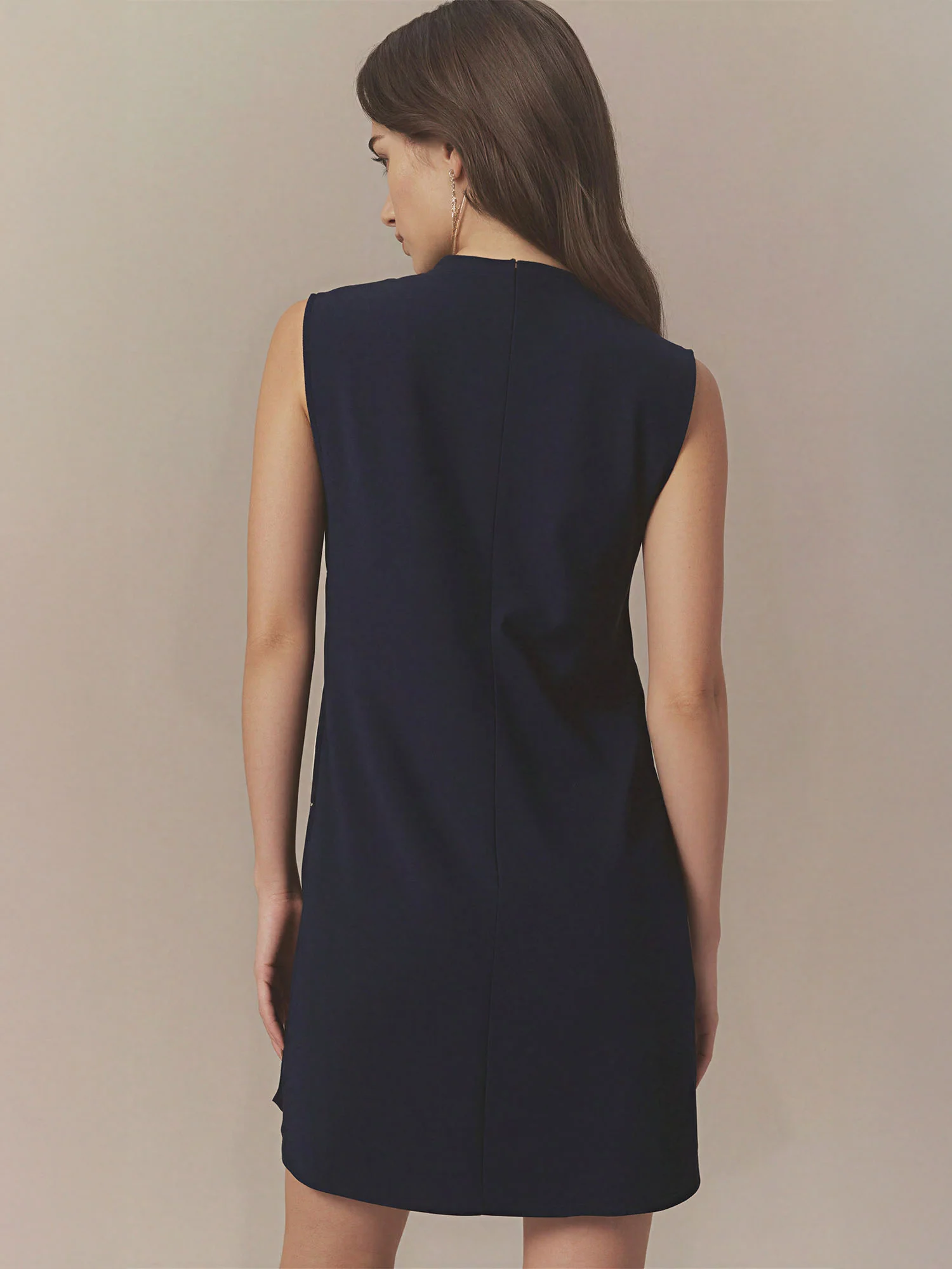 Poppy Sleeveless Two Pocket A Line Sheath Mini Dress - Image 10