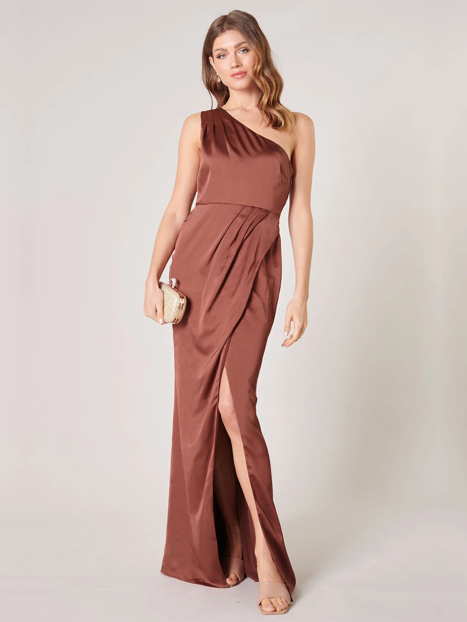 Prestige One Shoulder Pleat Detail Maxi Dress - Sugarlips - Image 9