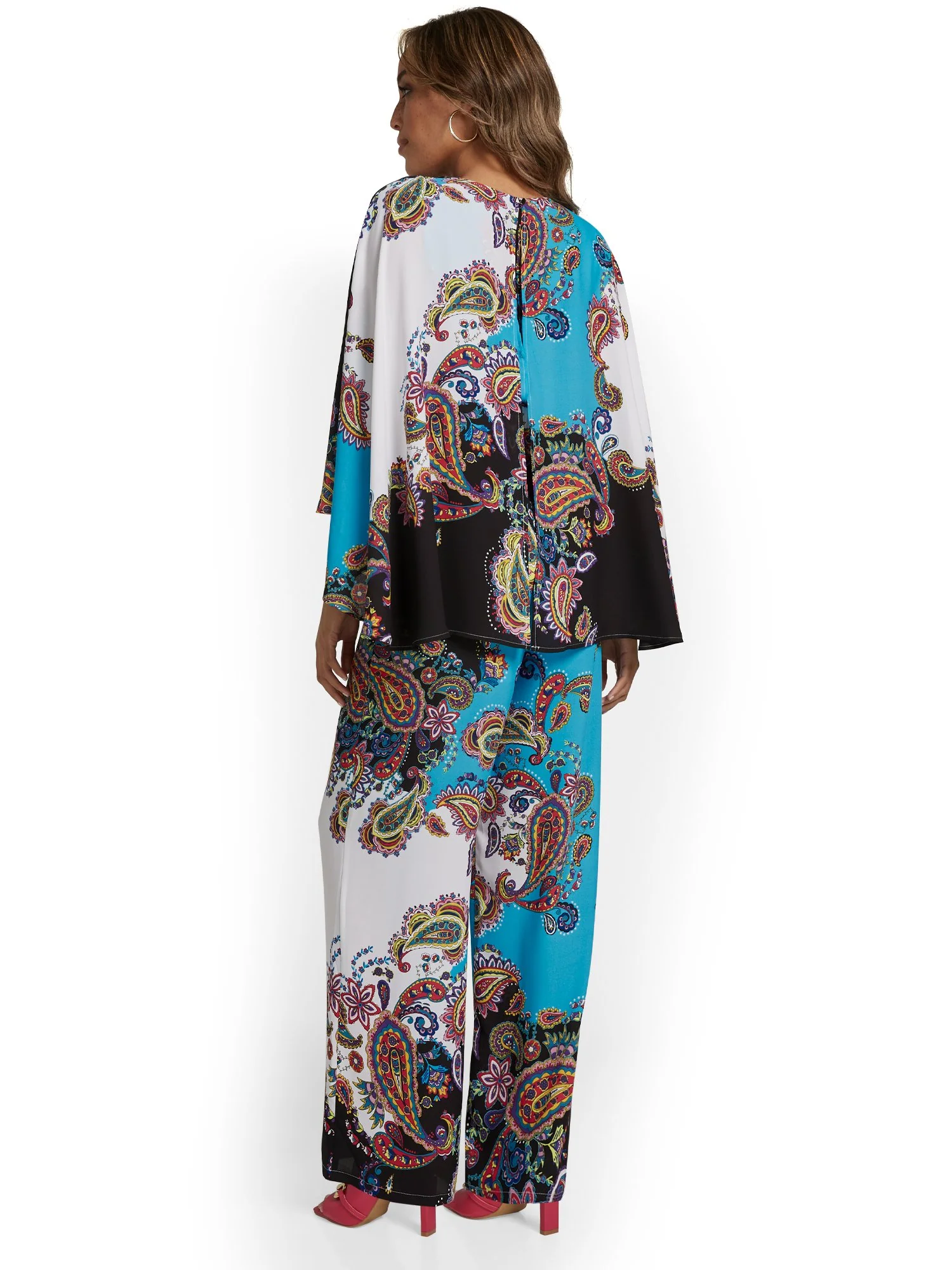 Printed Cape Jumpsuit - Image 3