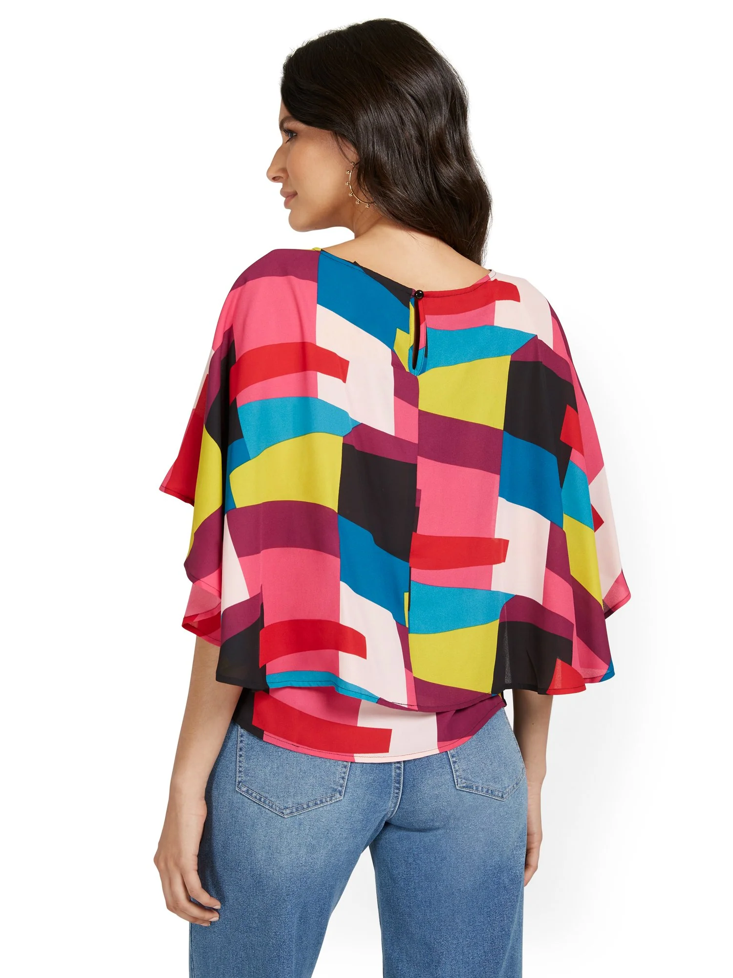 Printed Cape Top - Image 3