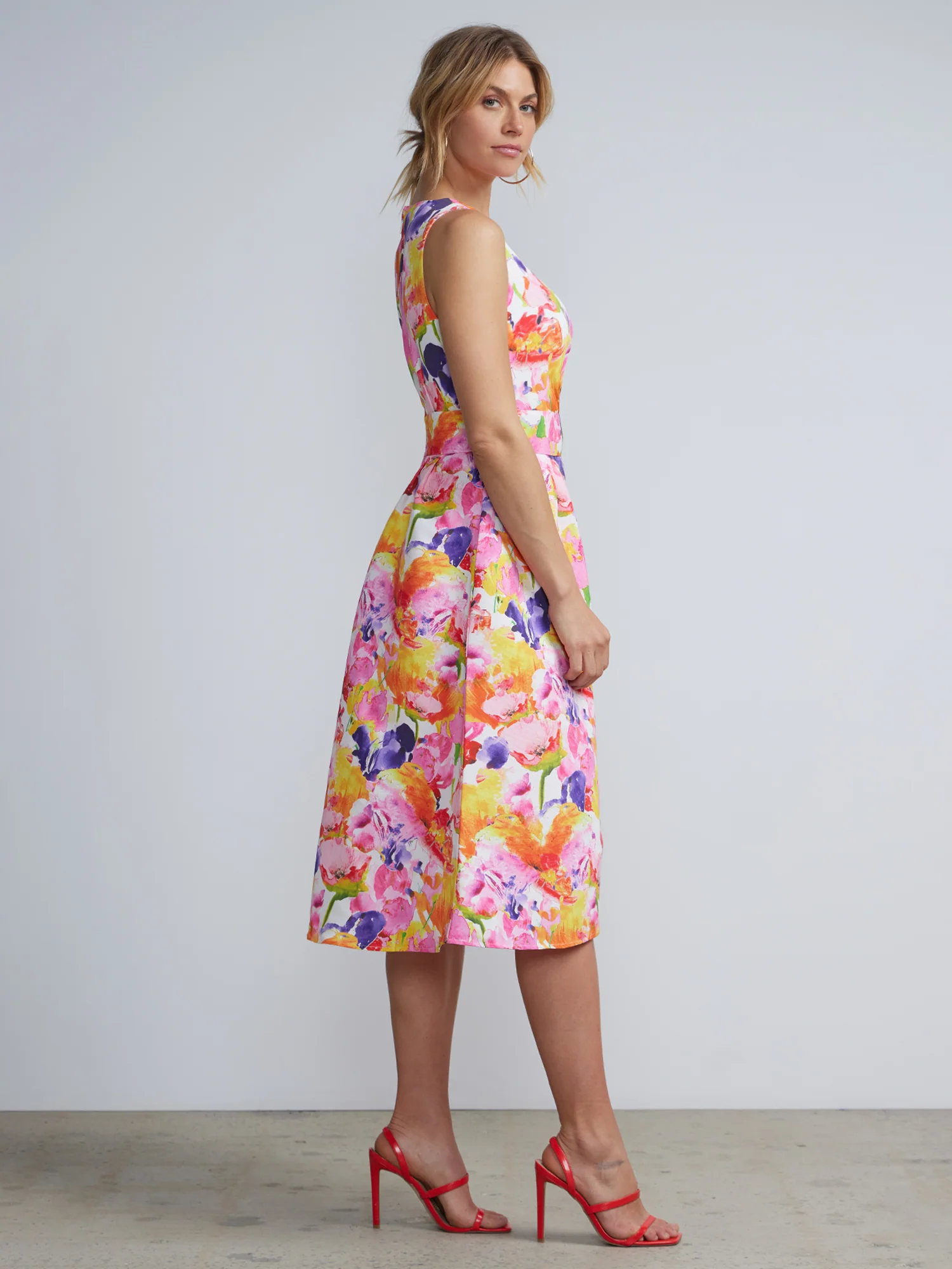 Printed Flared Dress - Image 2
