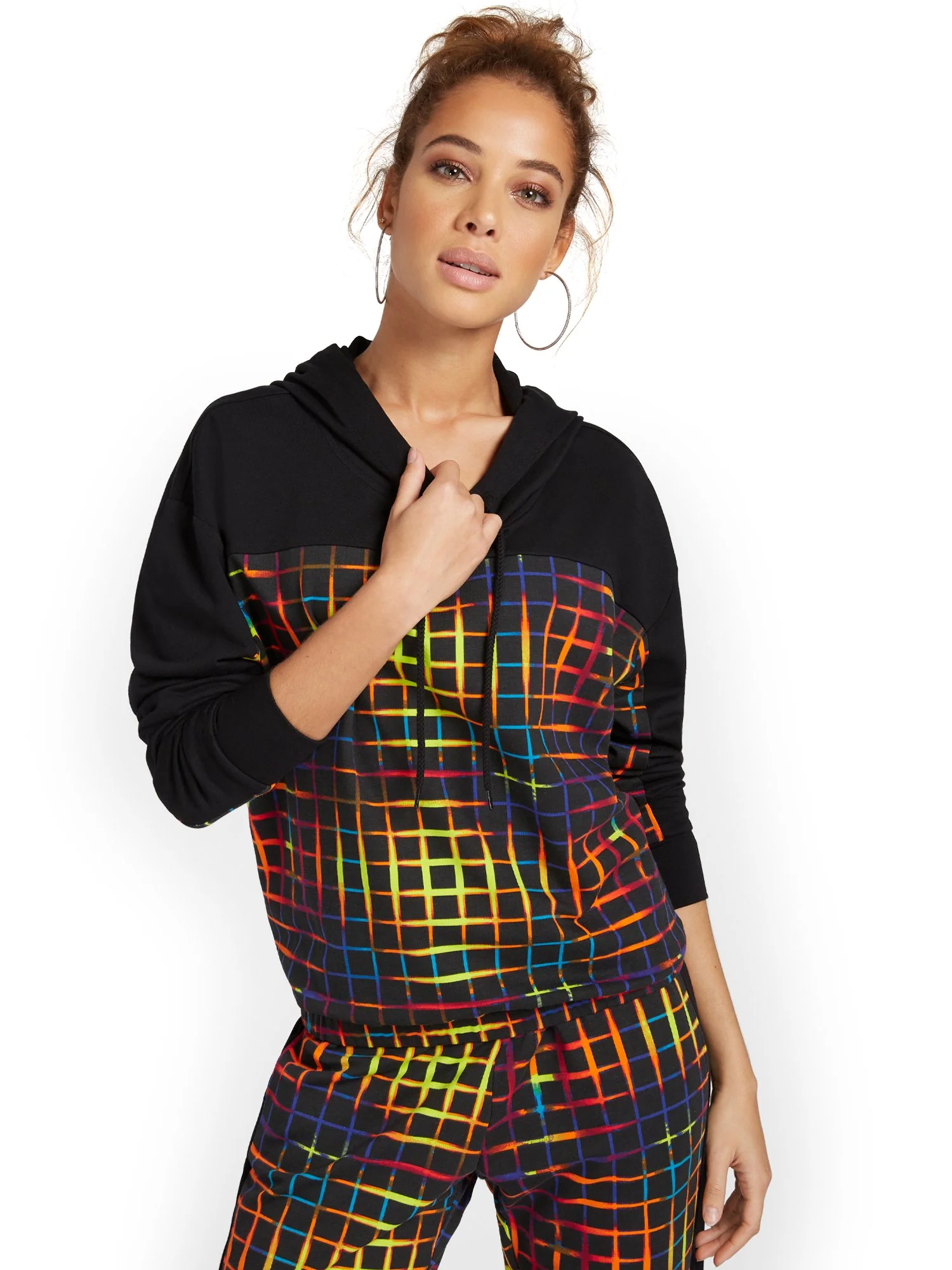 Printed French Terry Pullover Hoodie - Image 2
