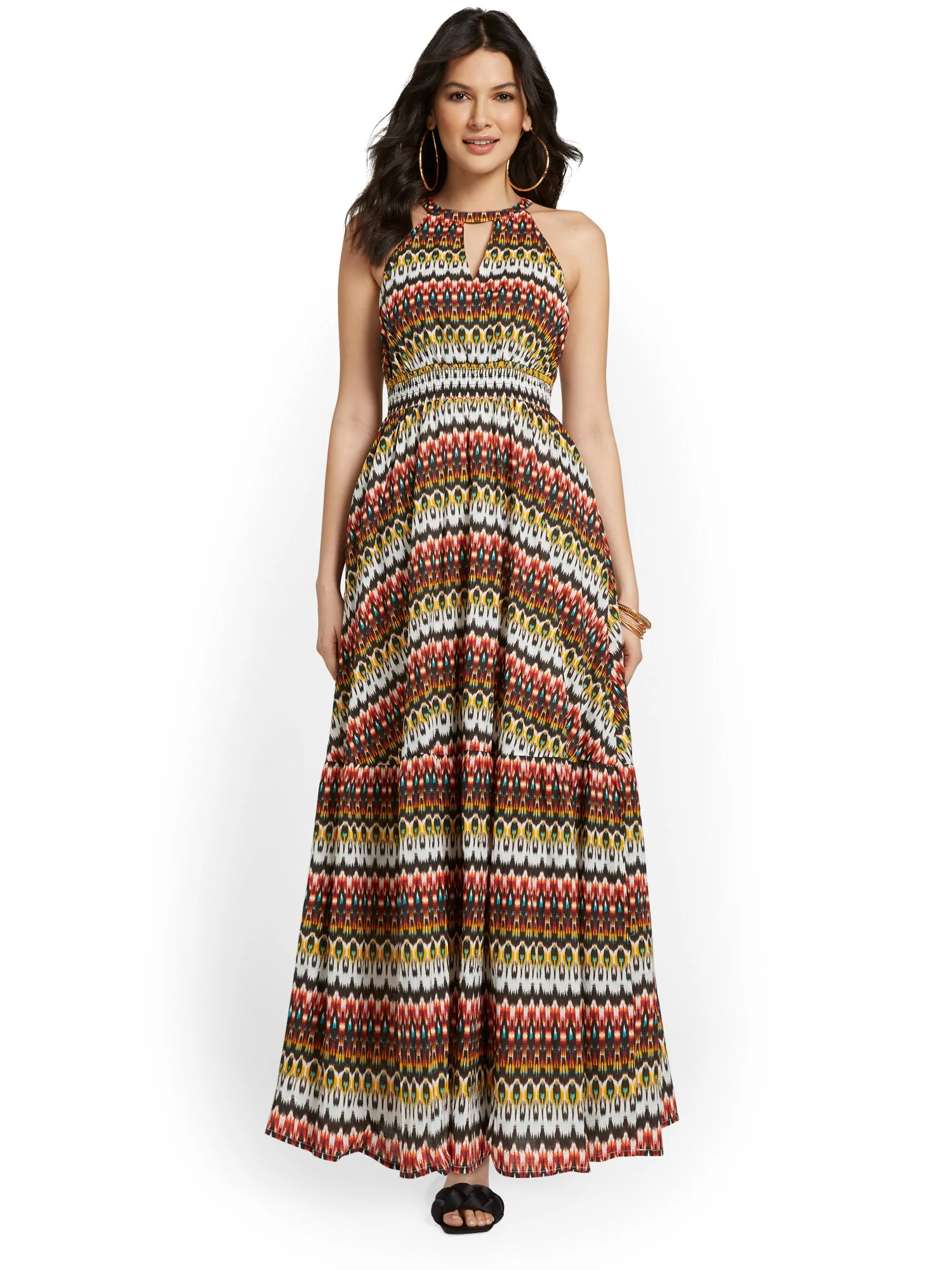 Printed Halterneck Maxi Dress - Image 2