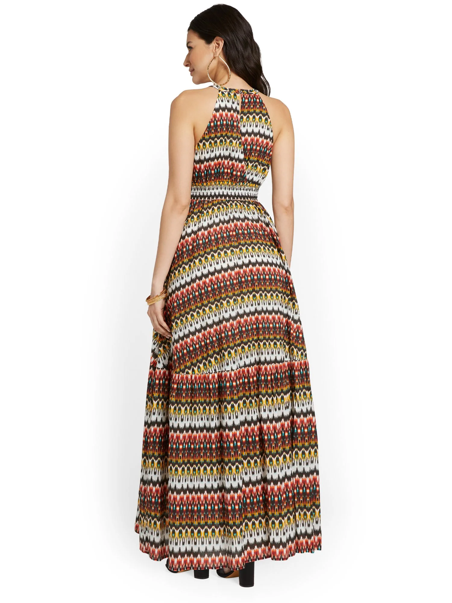 Printed Halterneck Maxi Dress - Image 3
