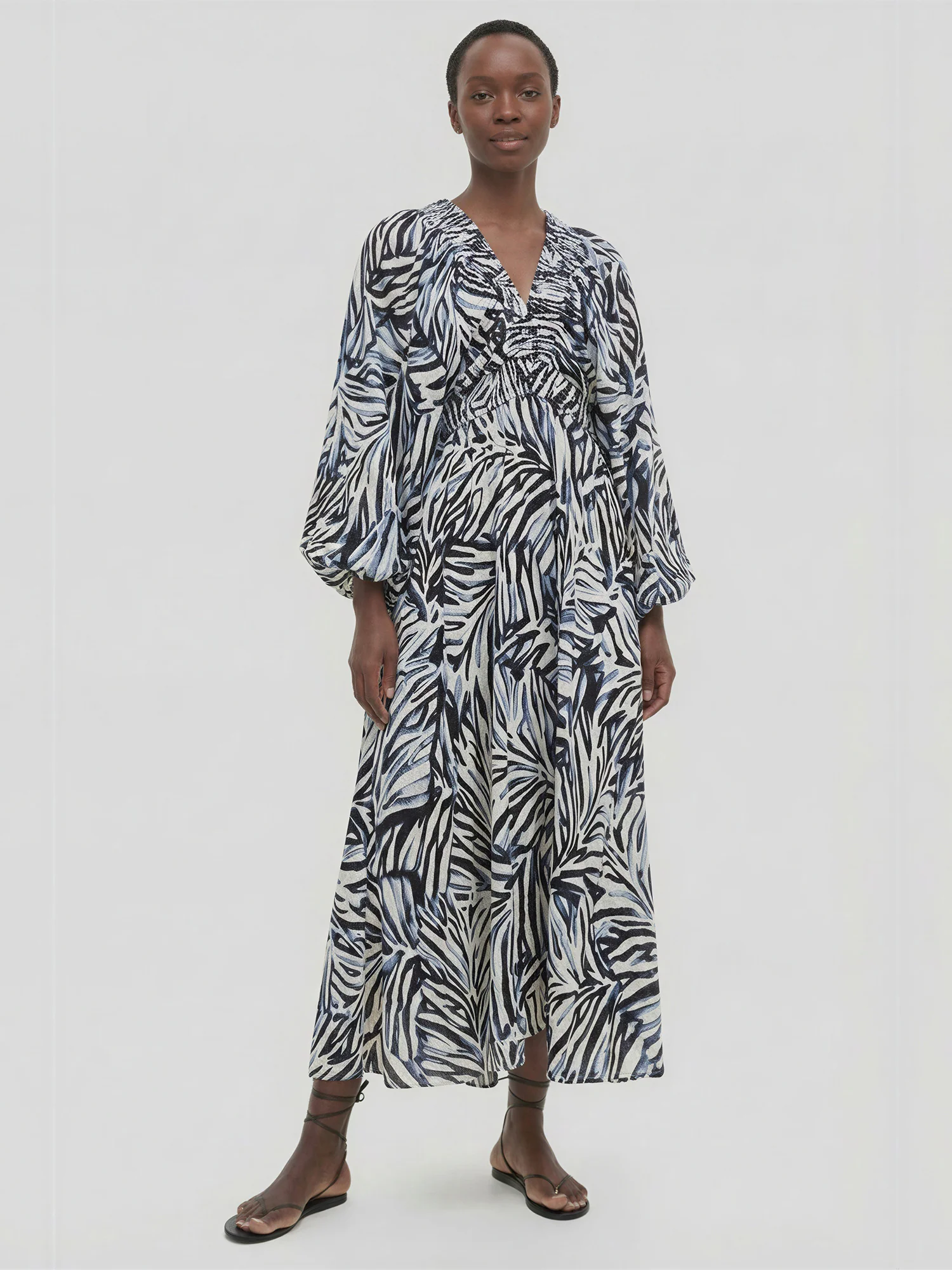 Printed Loose Fit Midi Dress - Image 3