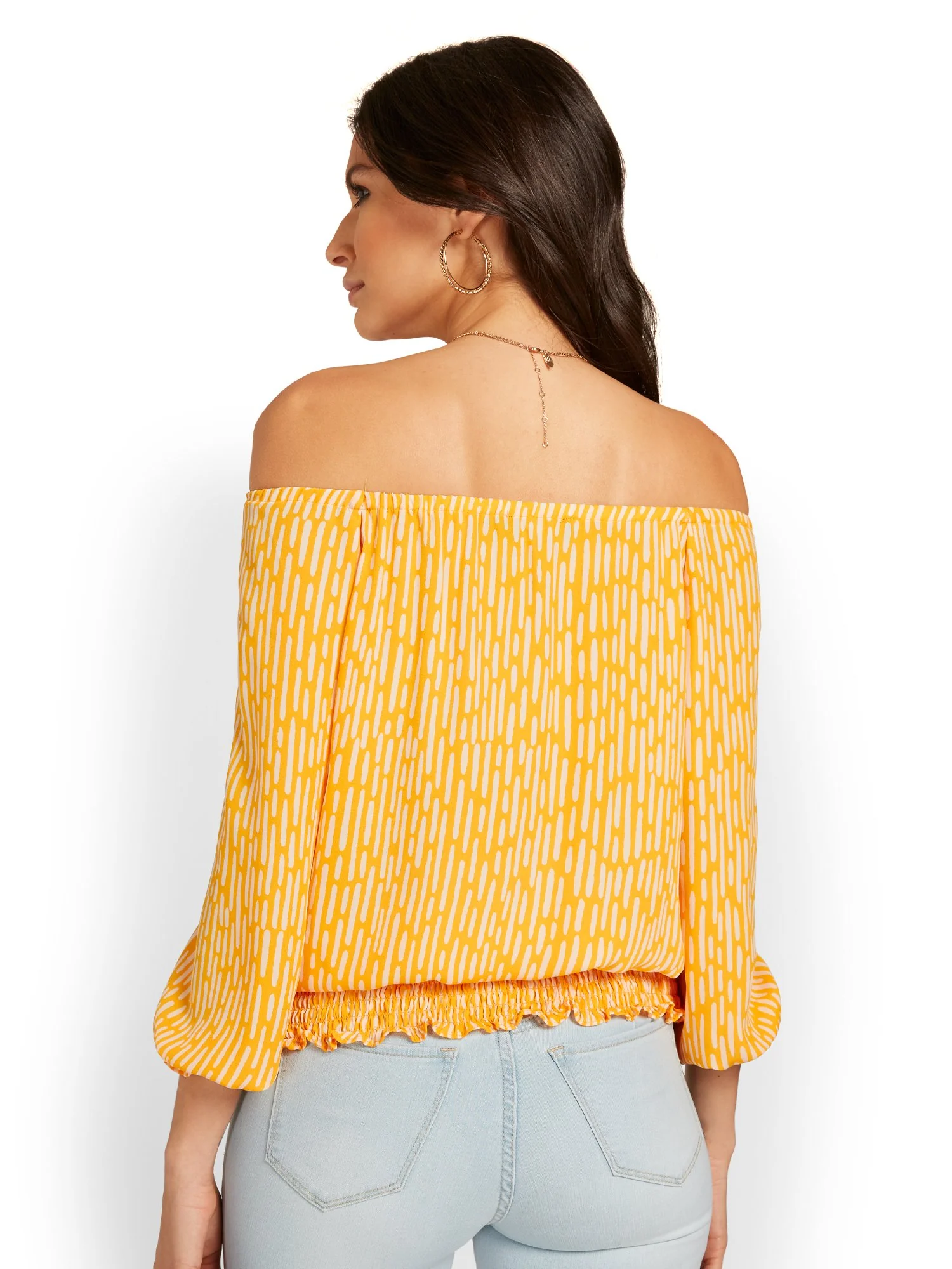 Printed Off-The-Shoulder Top - Image 3