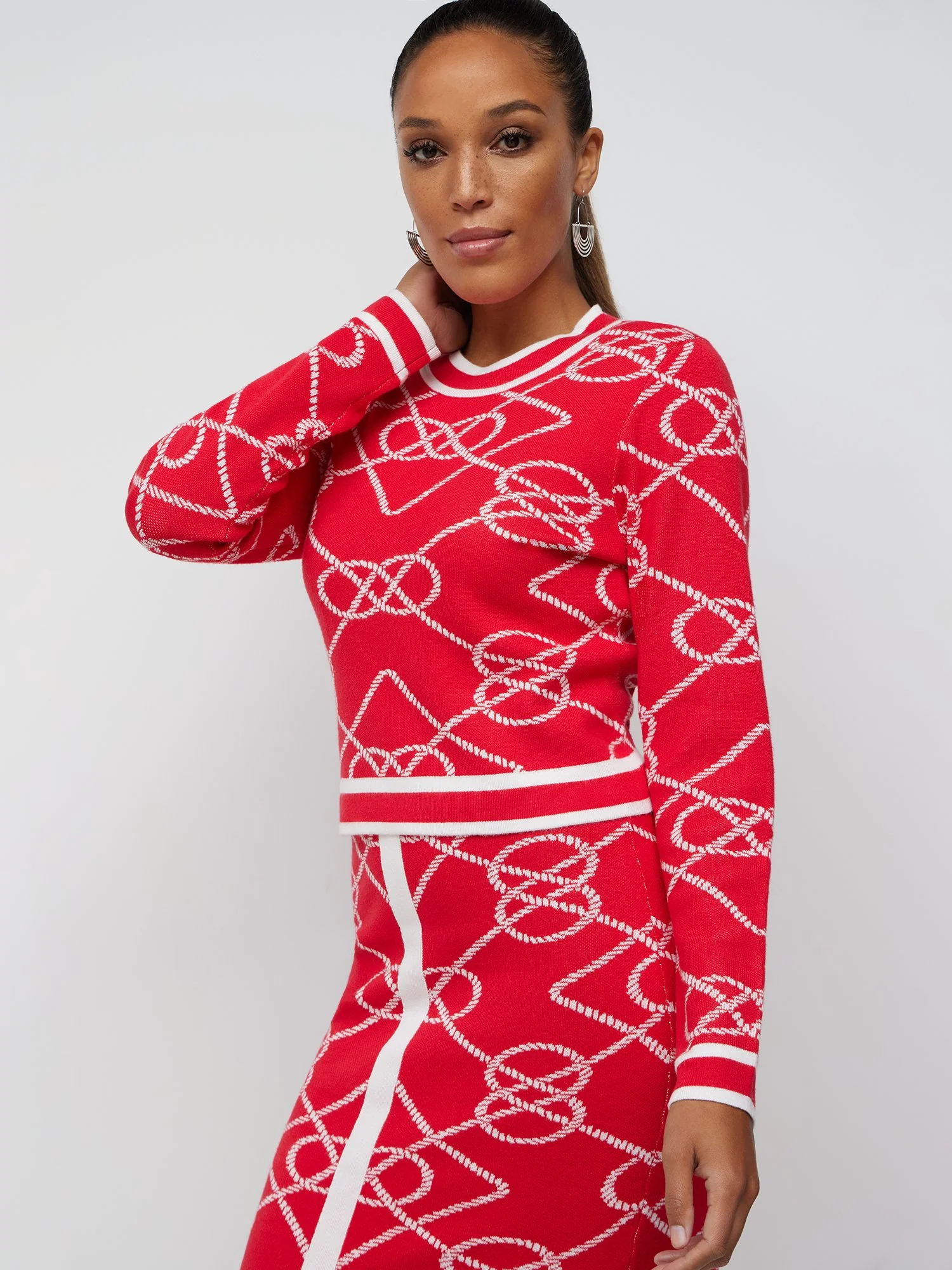 Printed Pullover Sweater