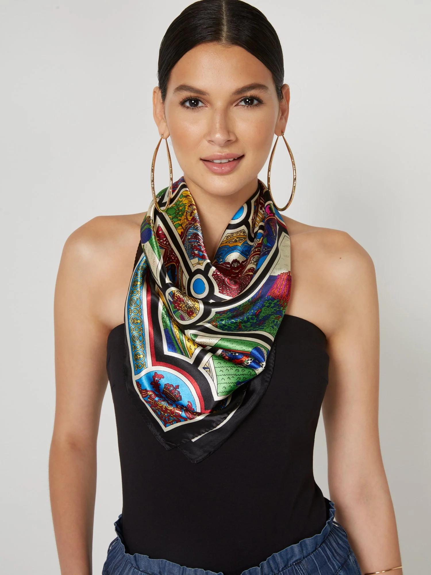 Printed Silky Scarf